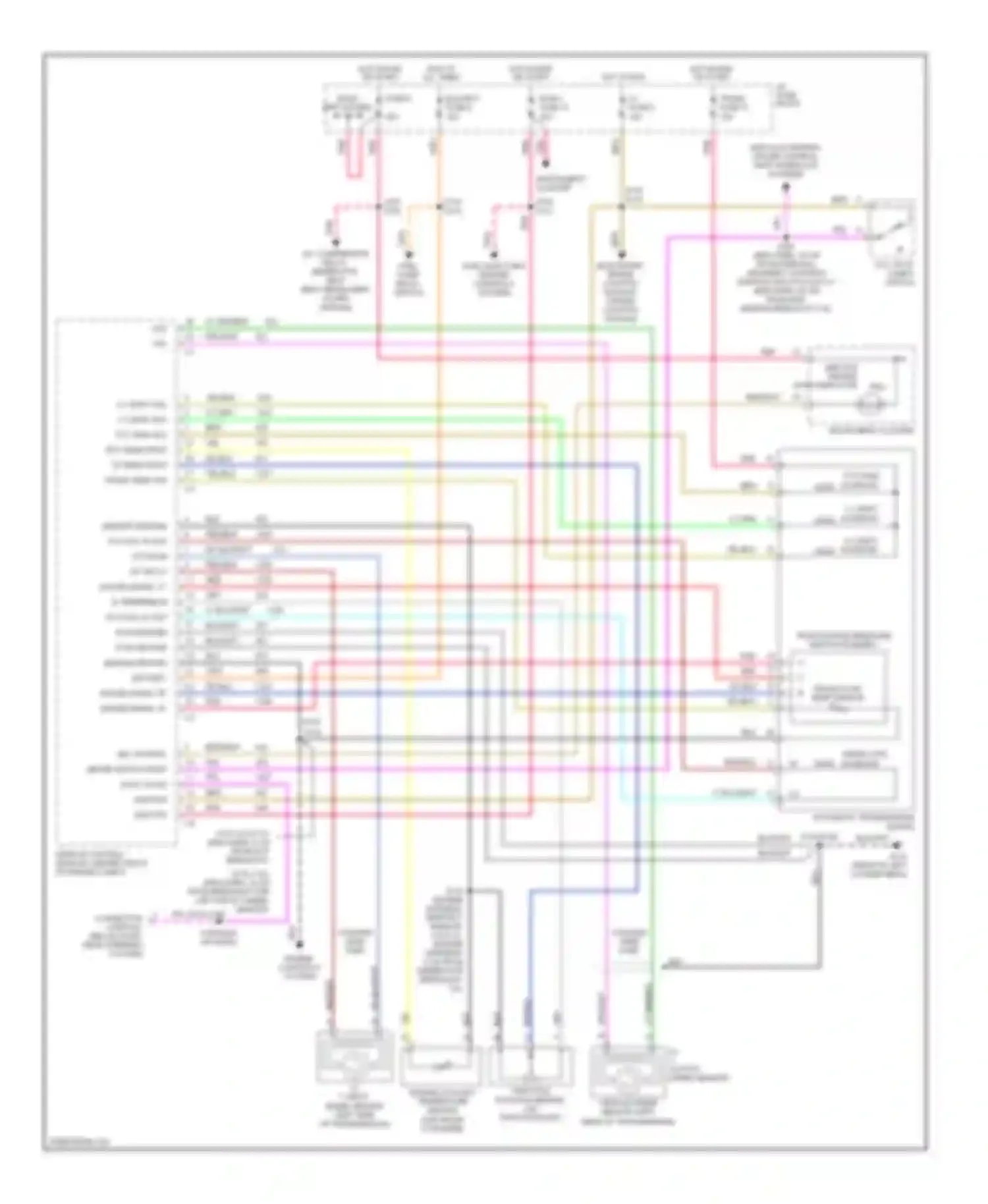 Wiring diagram anti-lock brakes, cruise control, shift interlock systems for Chevrolet Forward Control P30  (1985-1999) (1 of 6)