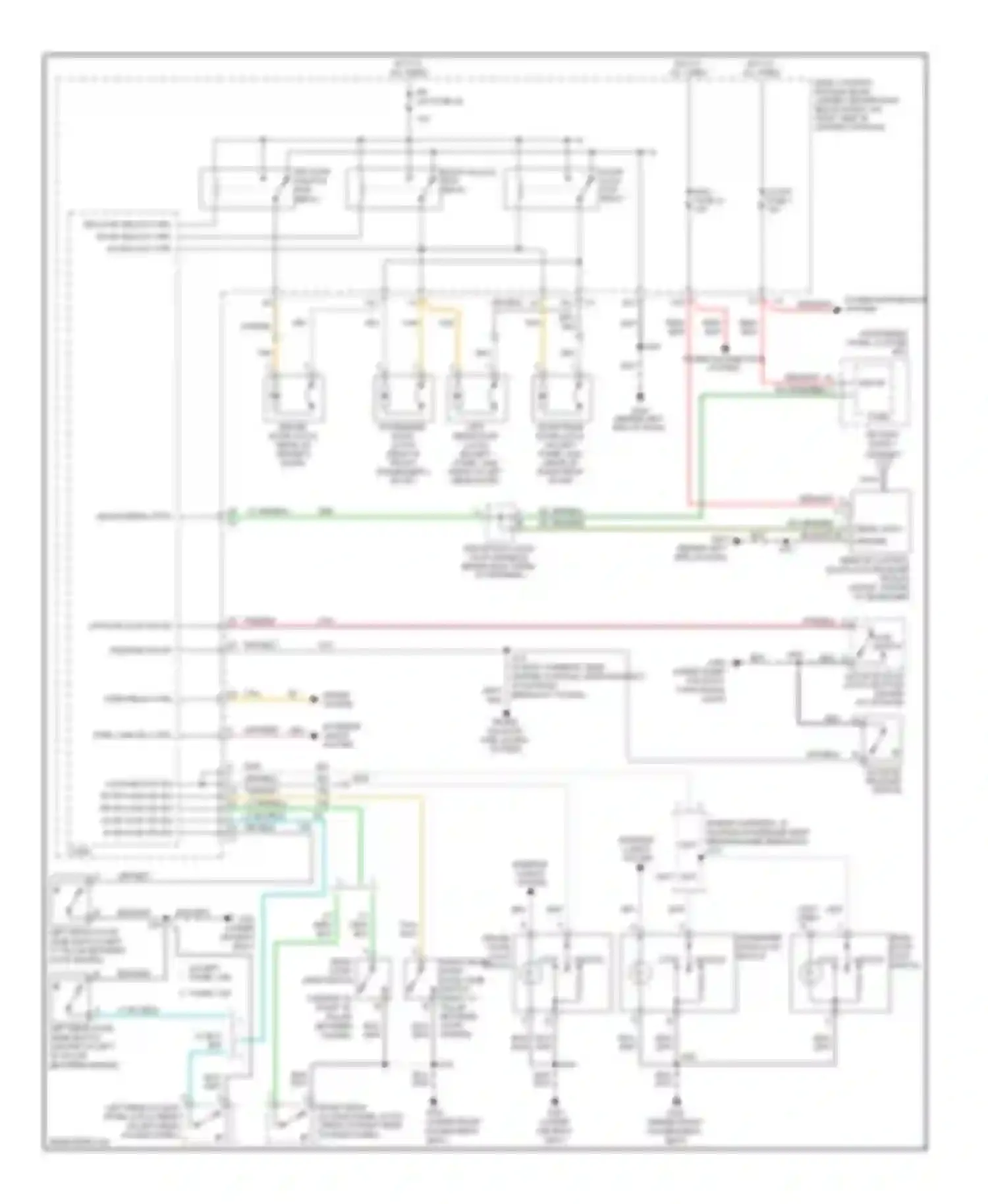 Wiring diagram door unlock pcb relay for Chevrolet HHR I (2005-2011) (1 of 1)