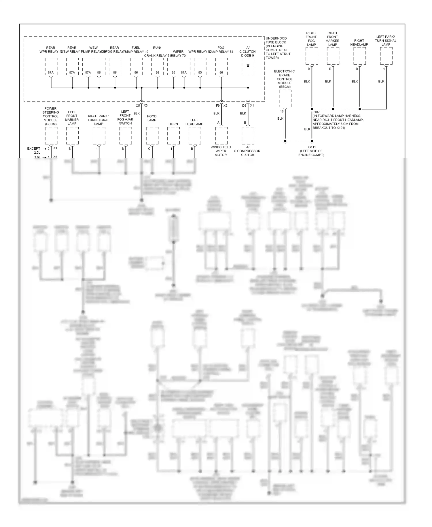 Chevrolet HHR I (2005-2011) except 2.0l 2.0l wiring diagram  (3 of 3)