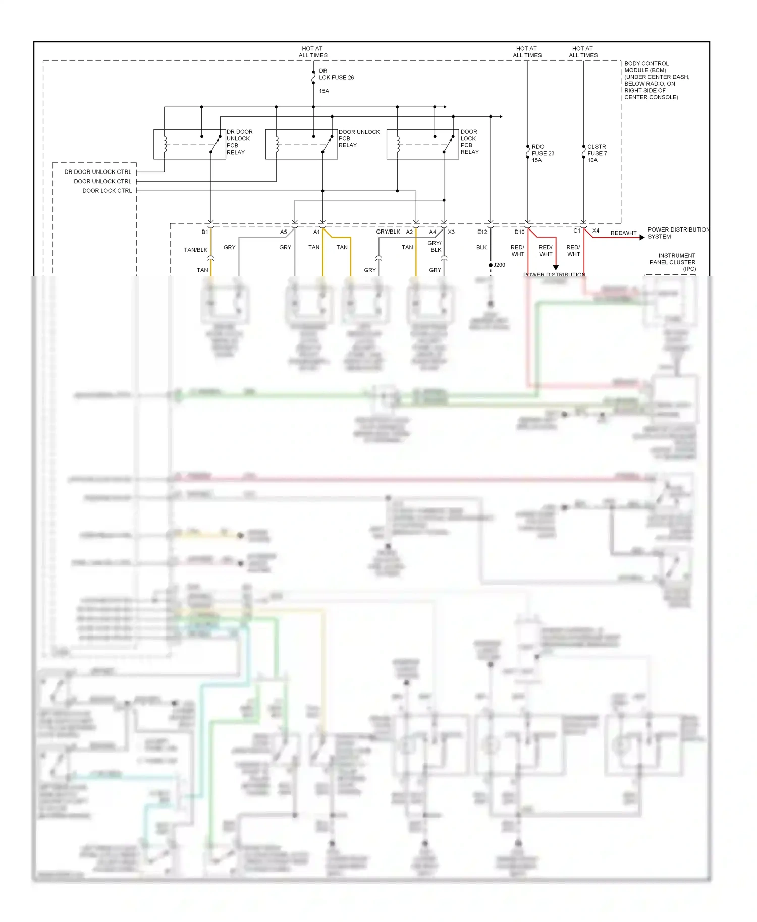 Chevrolet HHR I (2005-2011) liftgate release switch wiring diagram  (3 of 3)