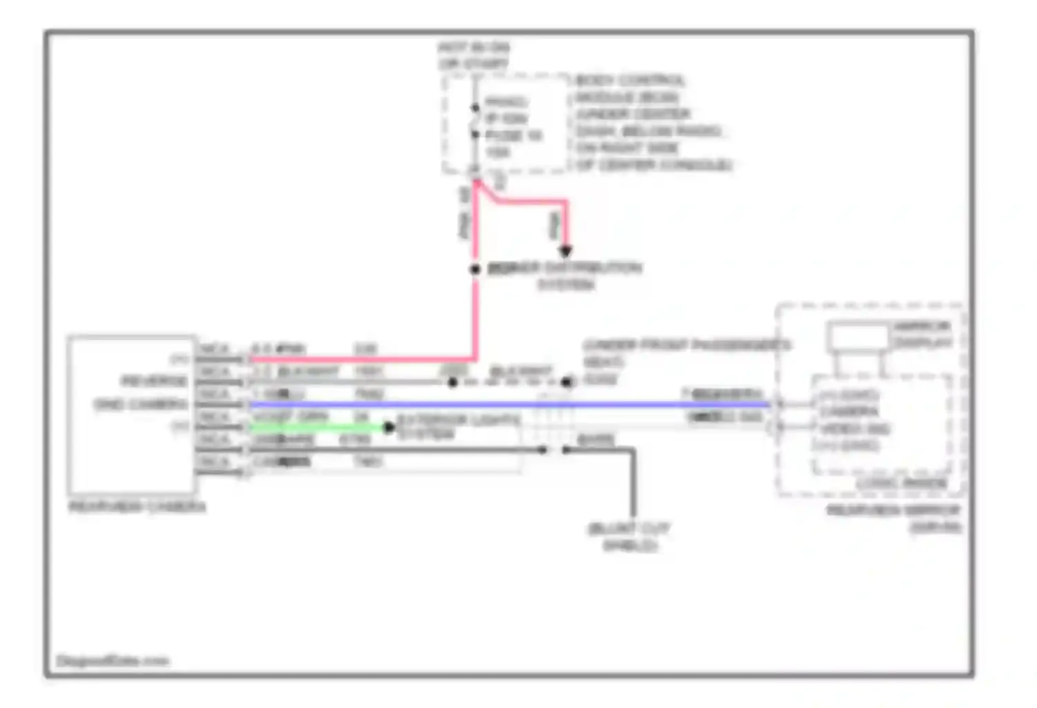 Wiring diagram mirror display for Chevrolet HHR I (2005-2011) (2 of 2)