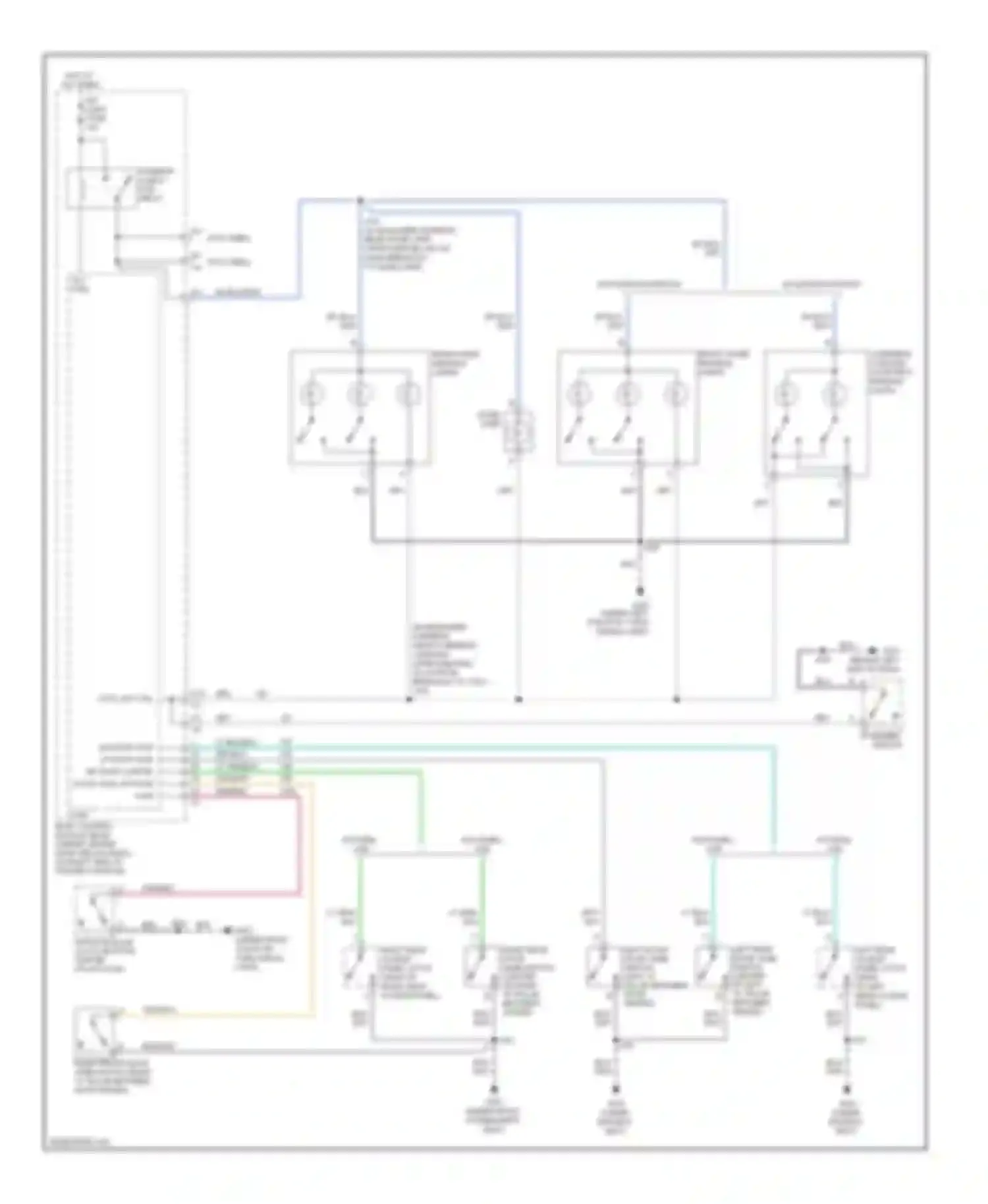 Wiring diagram overhead console courtesy/ reading lamps for Chevrolet HHR I (2005-2011) (1 of 1)
