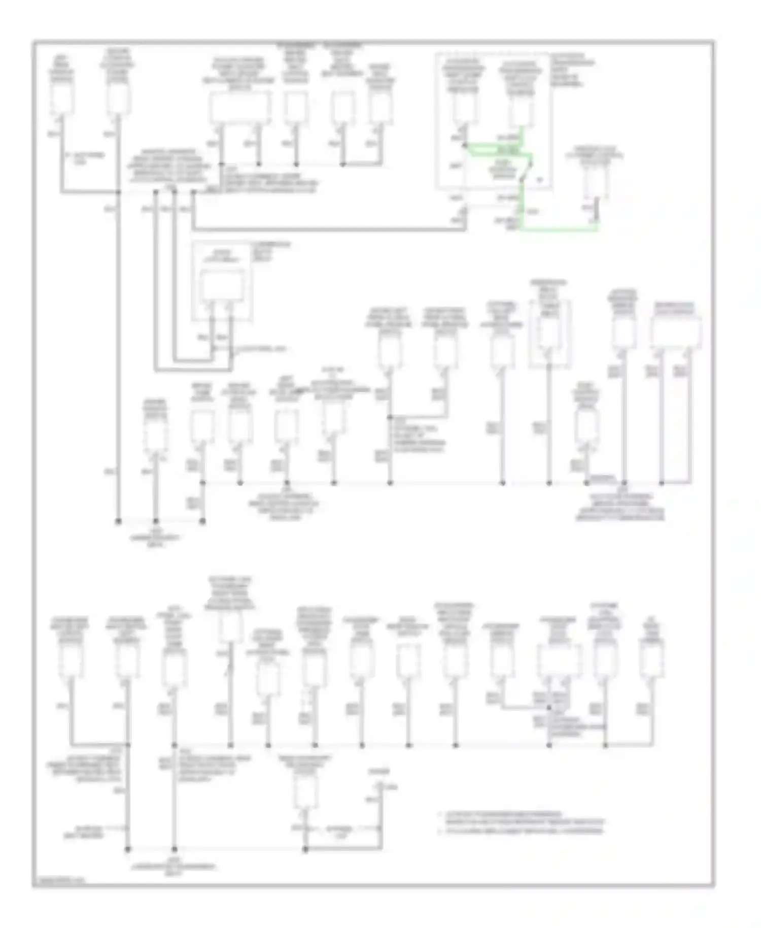 Wiring diagram passenger window switch for Chevrolet HHR I (2005-2011) (1 of 2)