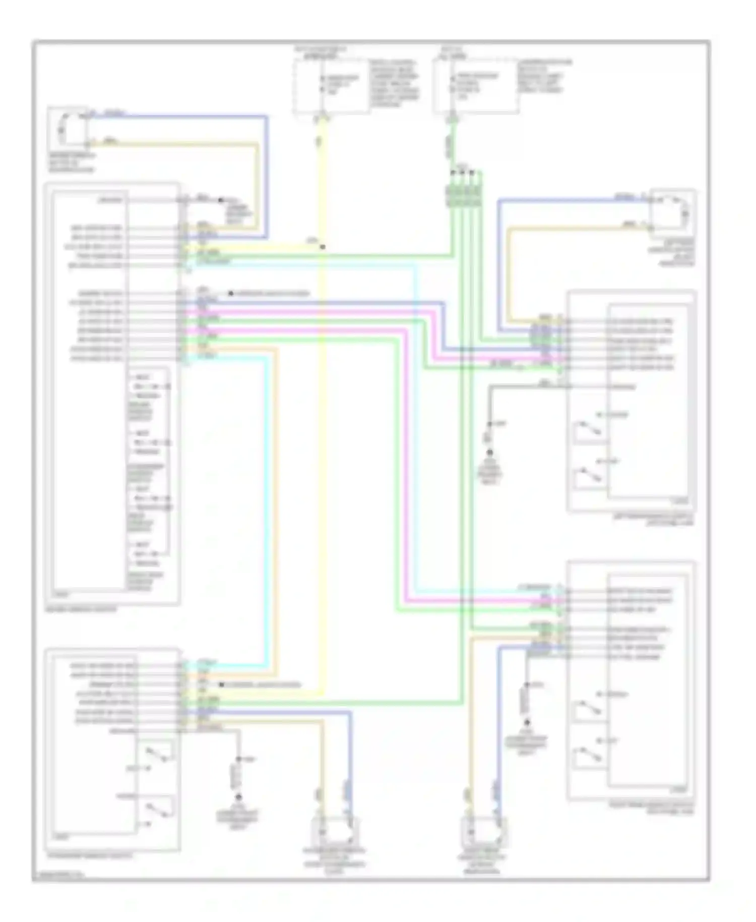 Wiring diagram right rear window switch for Chevrolet HHR I (2005-2011) (2 of 2)
