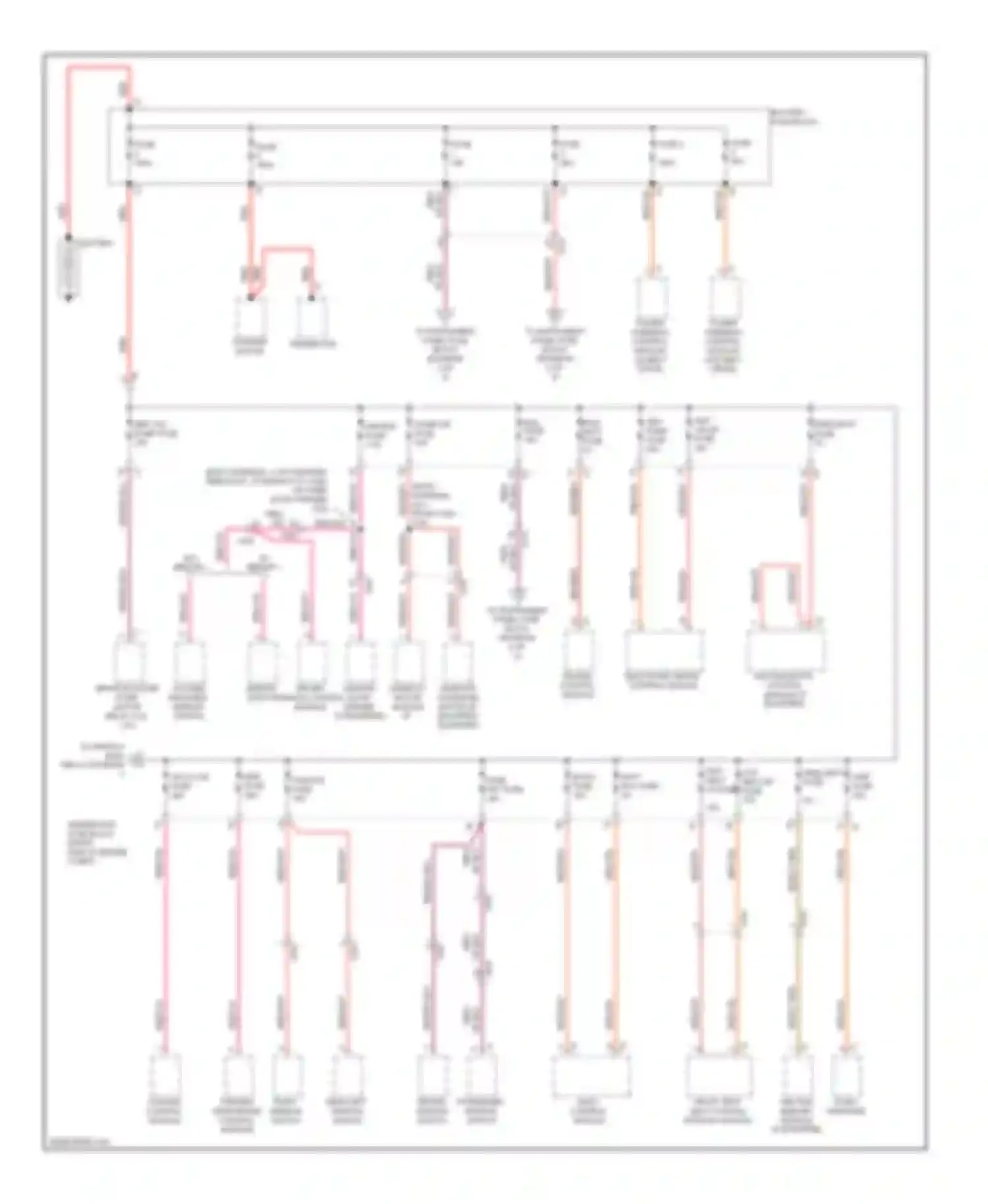 Wiring diagram parking right rear left rear brake window window control switch switch module for Chevrolet Impala IX (2006-2016)