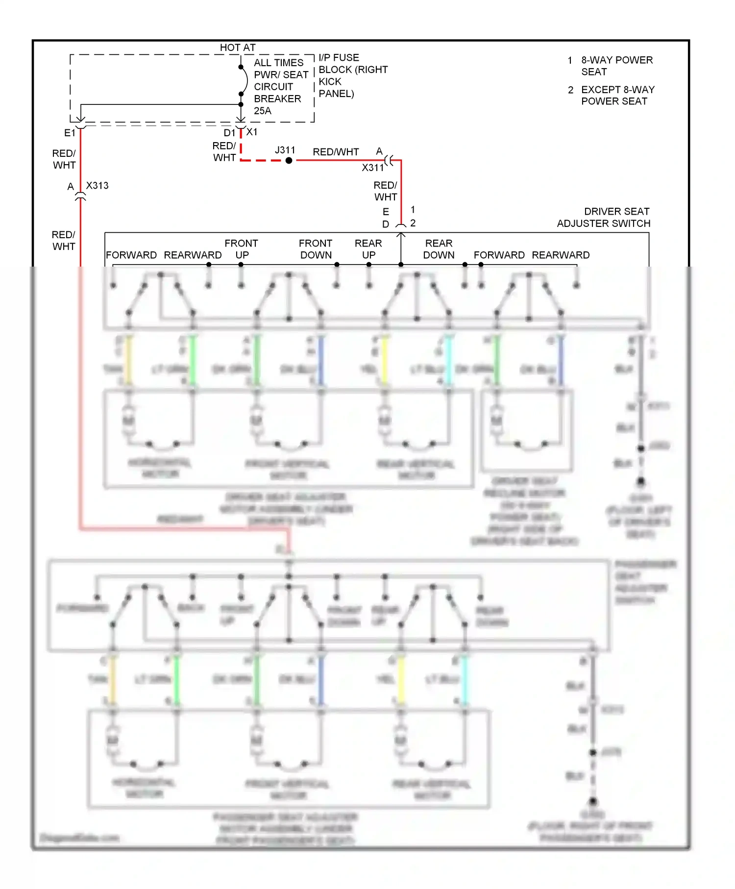 Chevrolet Impala IX (2006-2016) dk grn wiring diagram  (20 of 28)