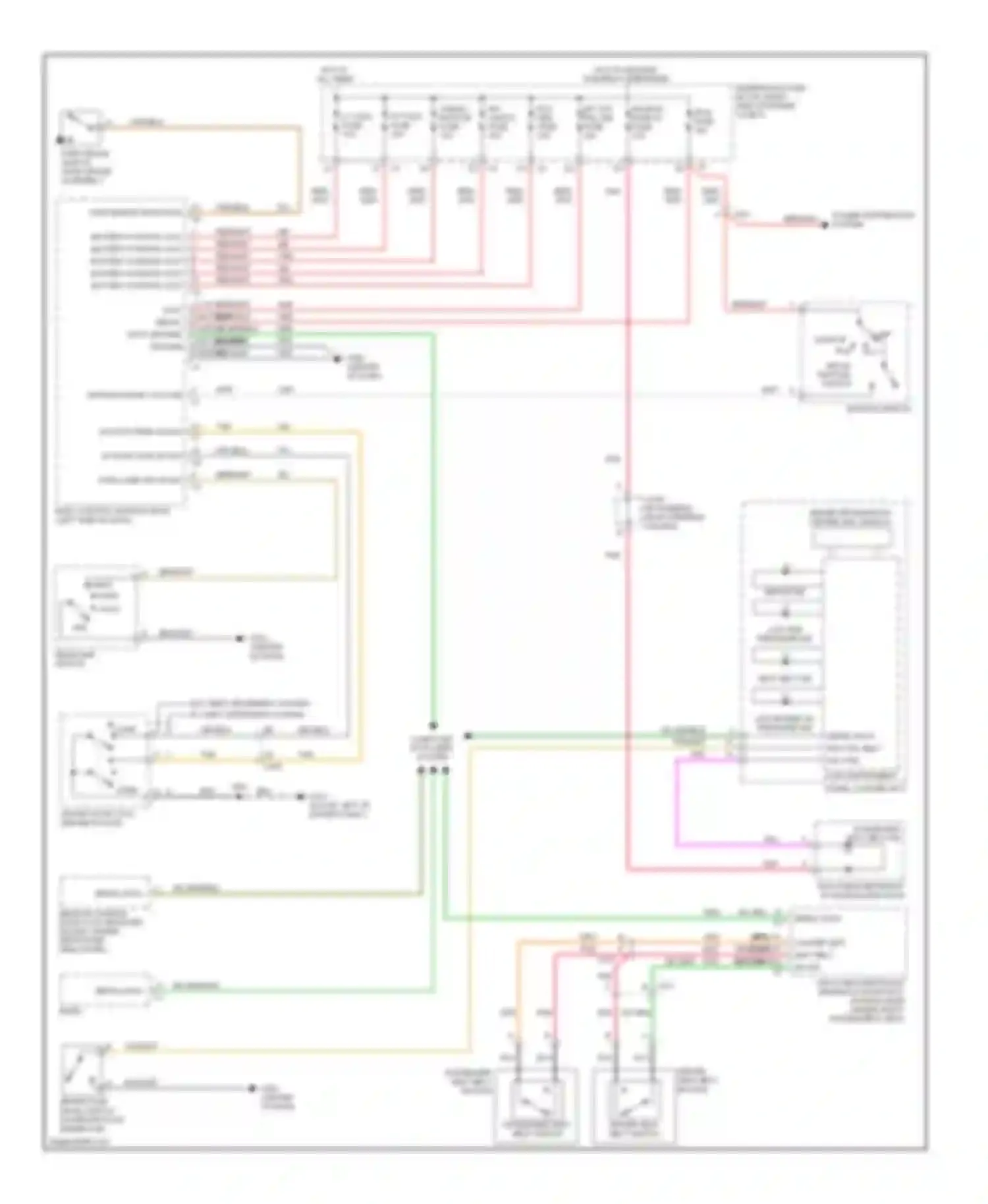 Wiring diagram driver seat belt switch for Chevrolet Impala IX (2006-2016) (1 of 2)