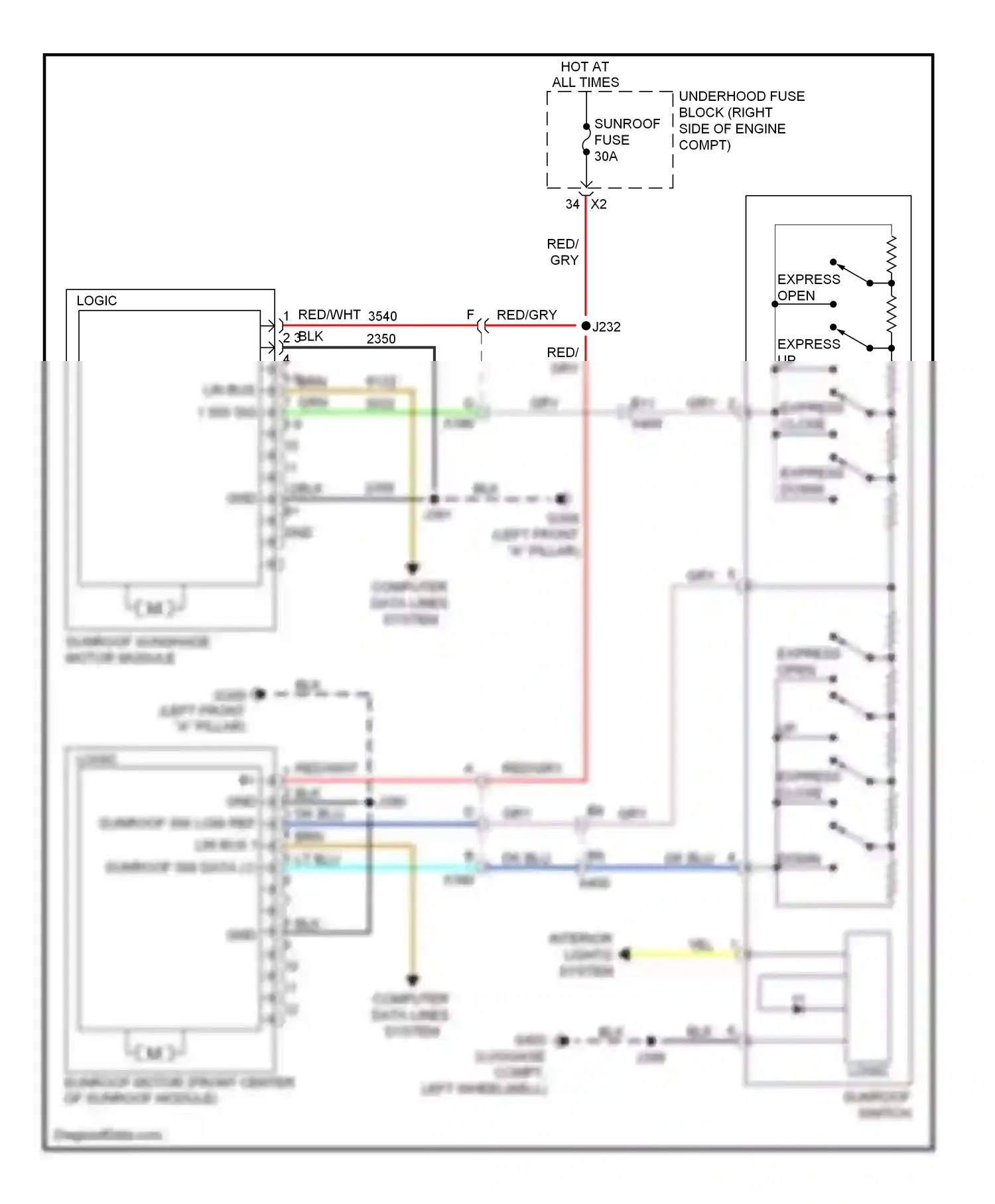 Chevrolet Impala IX (2006-2016) express close wiring diagram  (1 of 1)