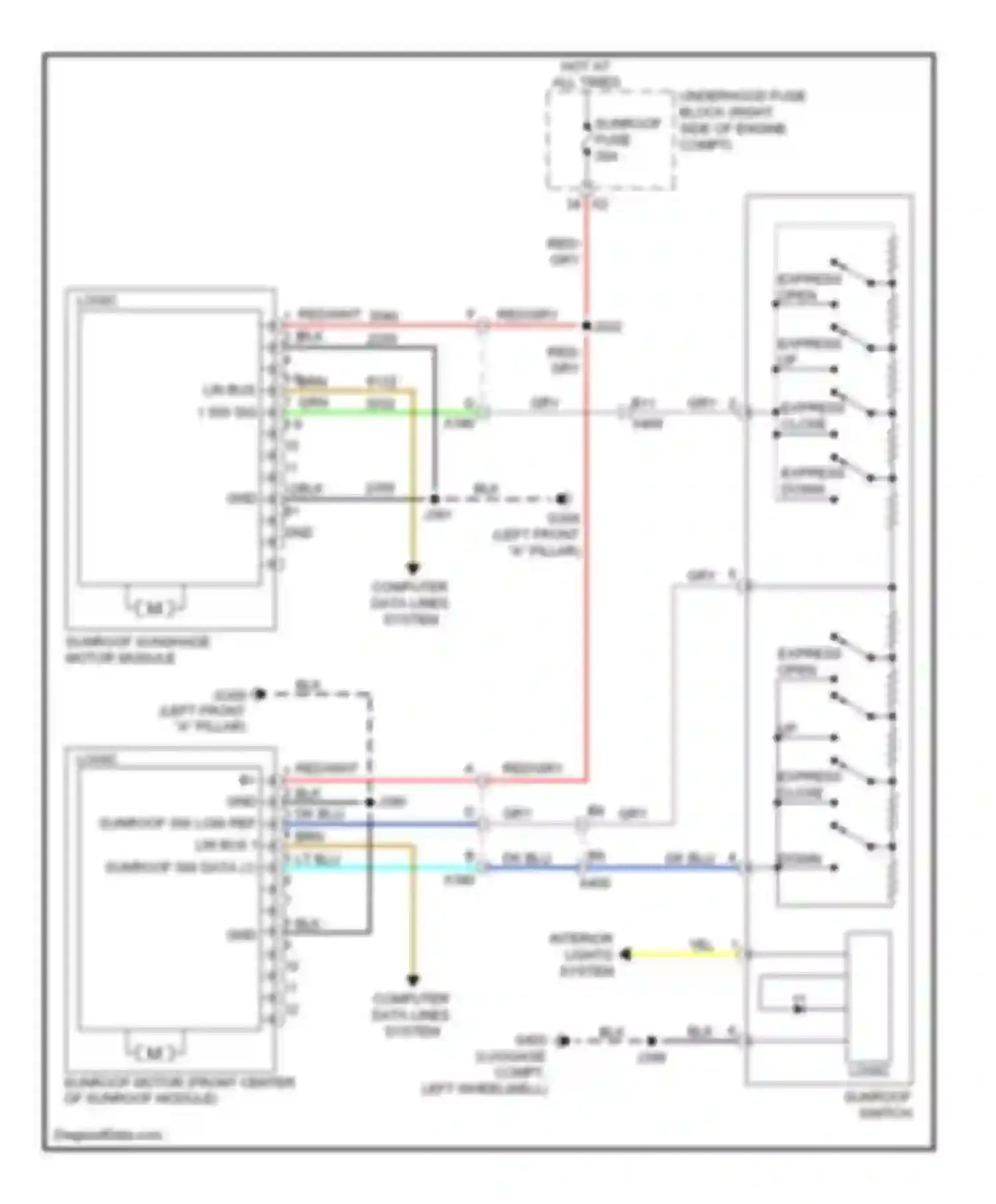Wiring diagram express open for Chevrolet Impala IX (2006-2016)
