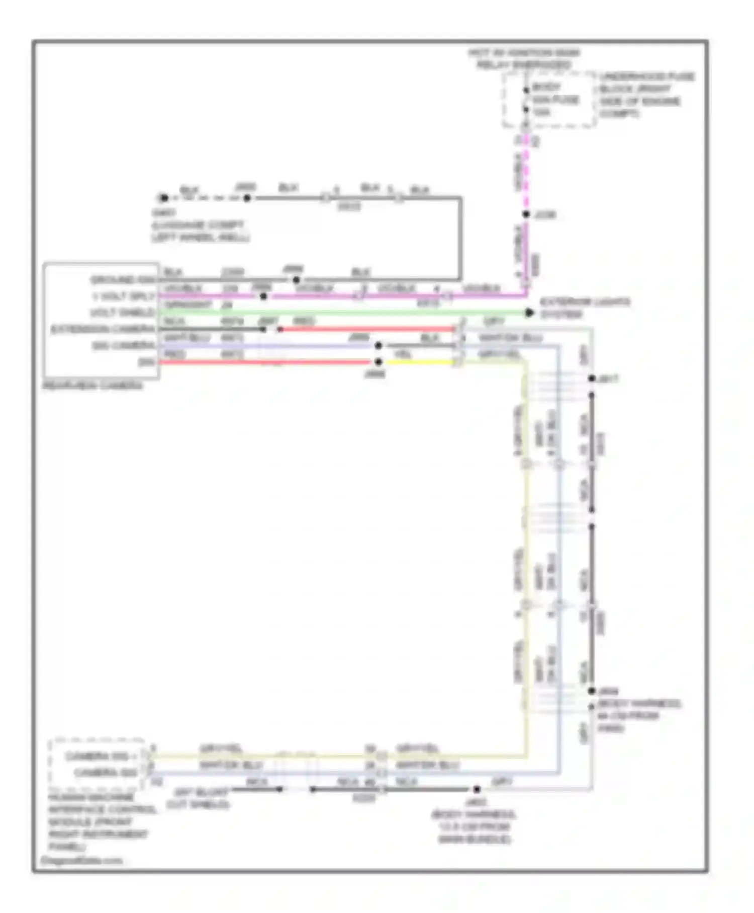Wiring diagram camera + sig camera - sig for Chevrolet Impala IX (2006-2016)