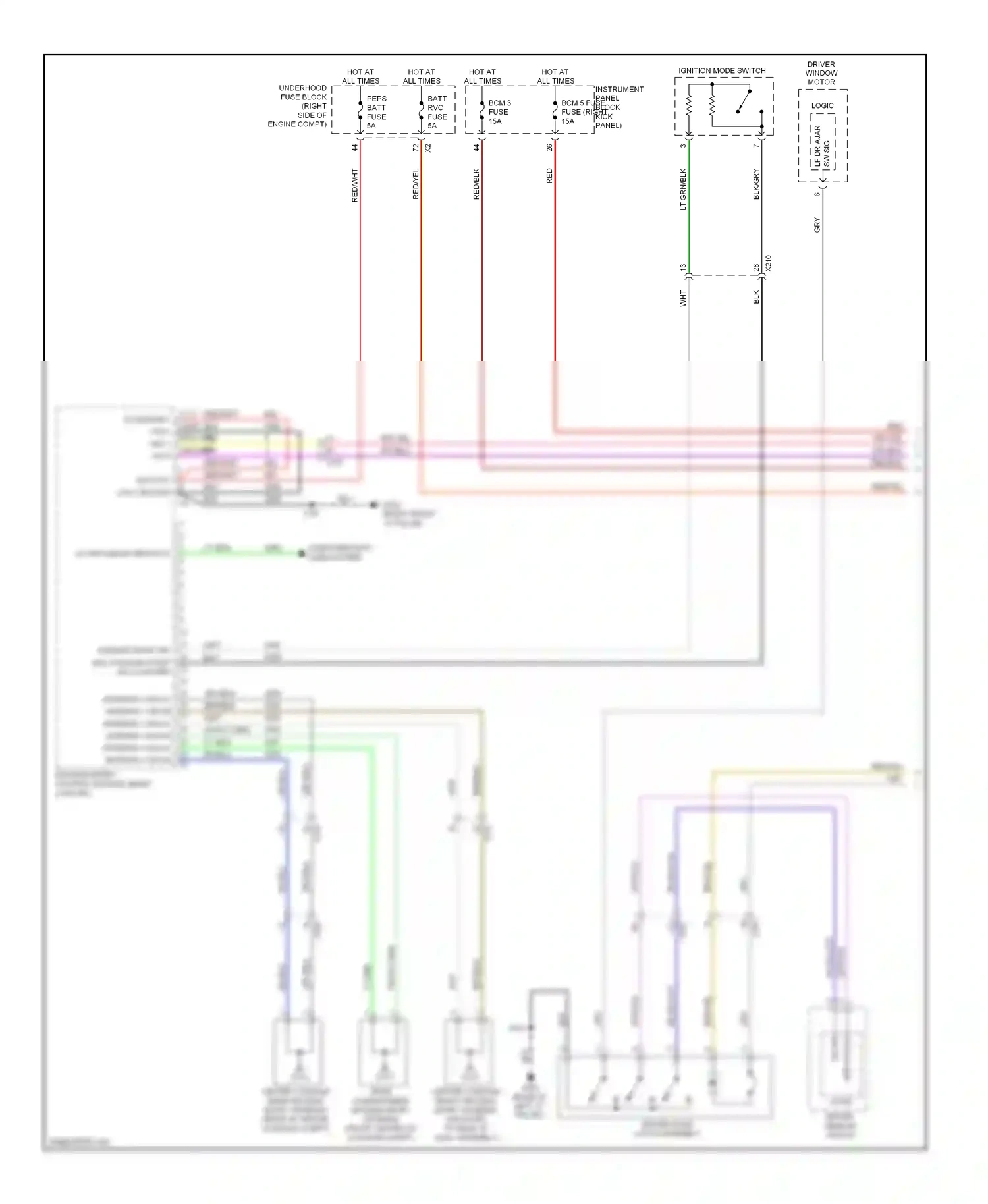 Chevrolet Impala IX (2006-2016) instrument panel wiring diagram  (1 of 8)