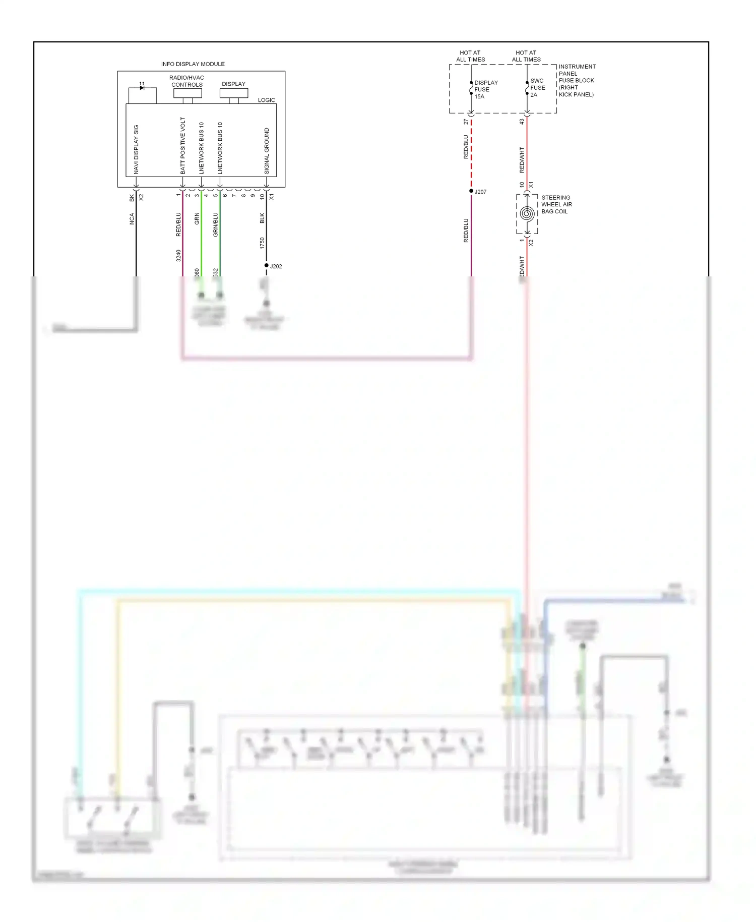 Chevrolet Impala IX (2006-2016) instrument panel wiring diagram  (7 of 8)