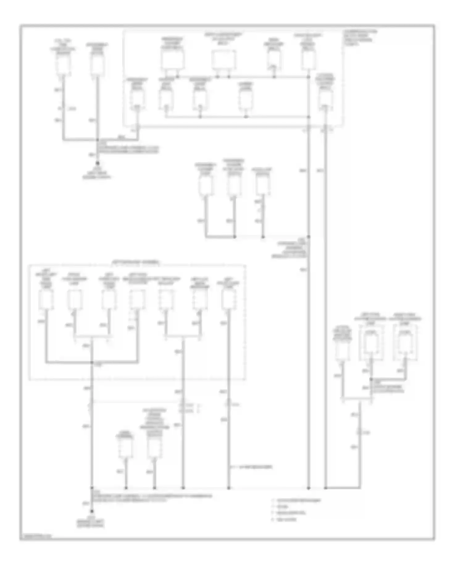Wiring diagram left front park lamp for Chevrolet Impala IX (2006-2016) (2 of 2)