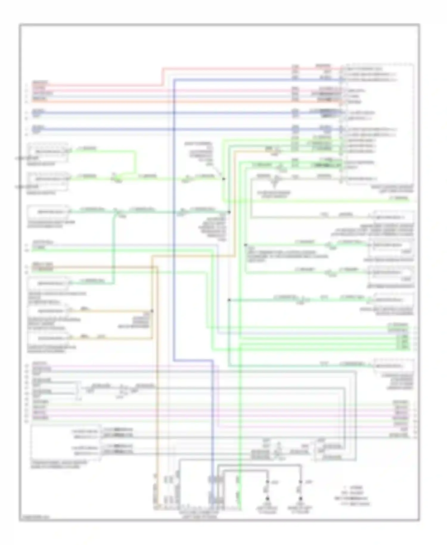 Wiring diagram left rear window switch for Chevrolet Impala IX (2006-2016) (1 of 7)