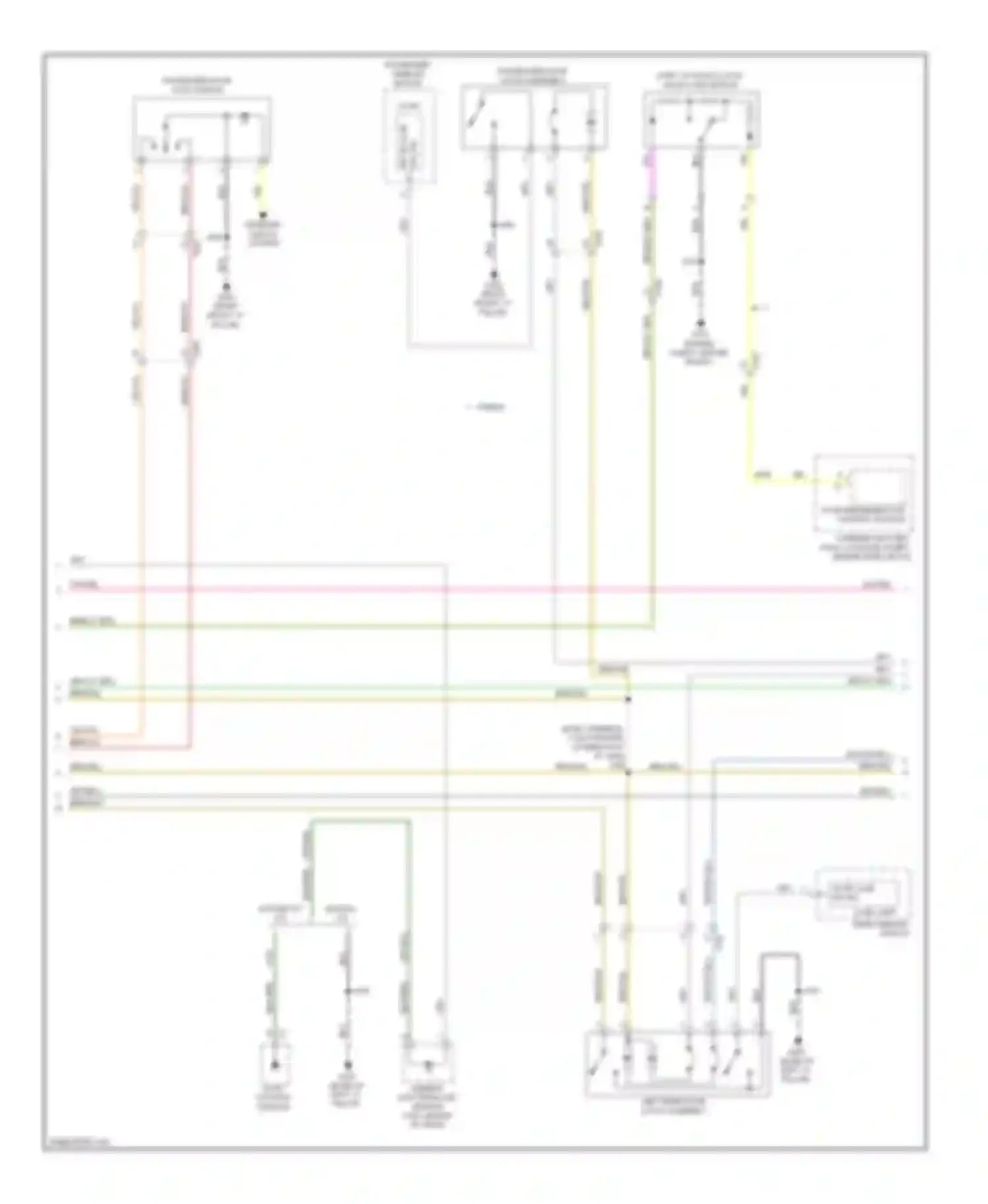 Wiring diagram logic left rear window switch for Chevrolet Impala IX (2006-2016) (1 of 4)