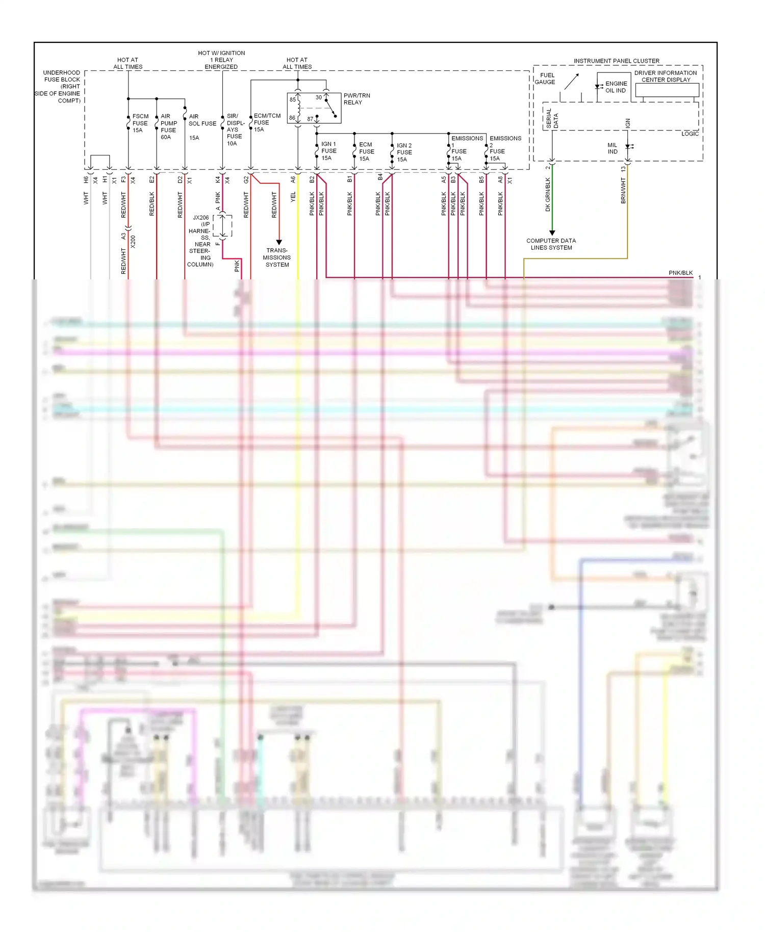 Wiring diagram mil ind for Chevrolet Impala IX (2006-2016) (1 of 2)