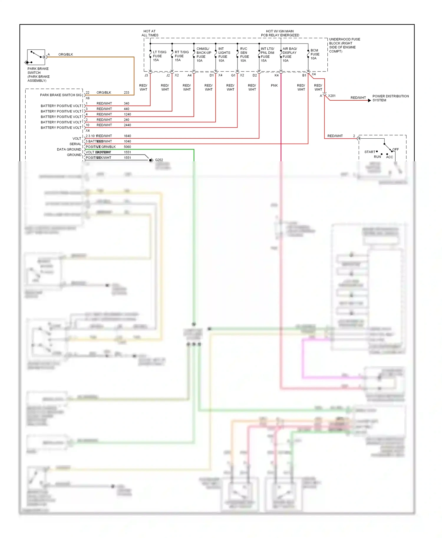 Chevrolet Impala IX (2006-2016) off/run/crank voltage wiring diagram  (2 of 2)