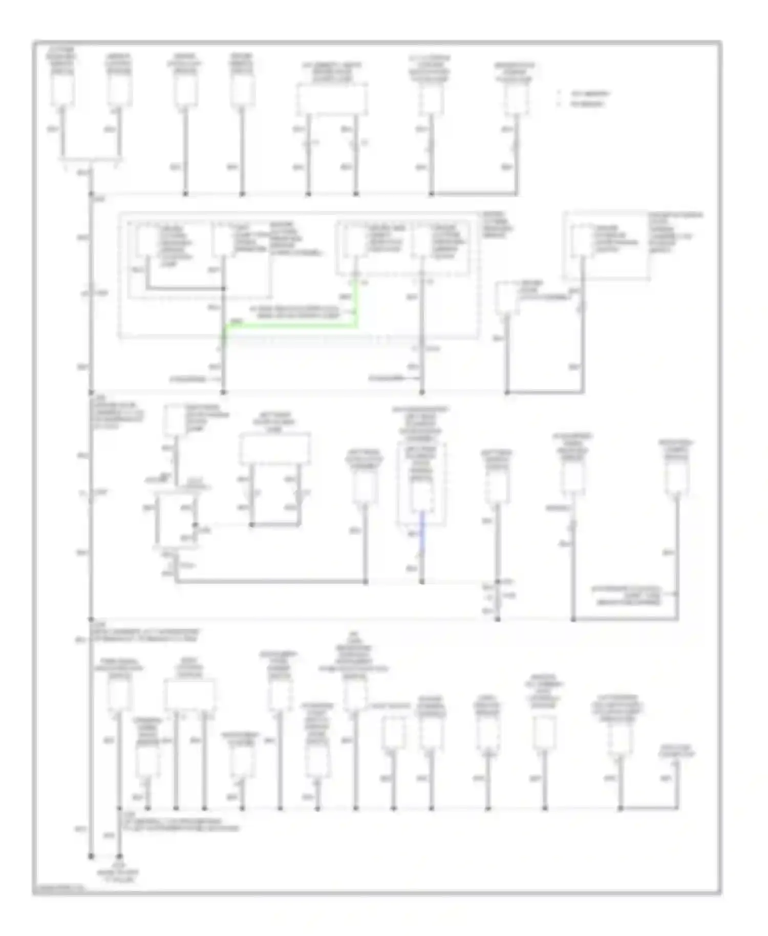 Wiring diagram w/ side obstacle detection, rear cross traffic alert for Chevrolet Impala IX (2006-2016)