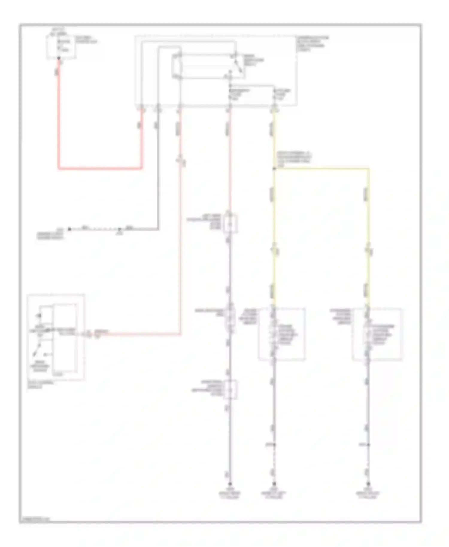 Wiring diagram passenger outside rearview mirror for Chevrolet Impala IX (2006-2016) (1 of 4)