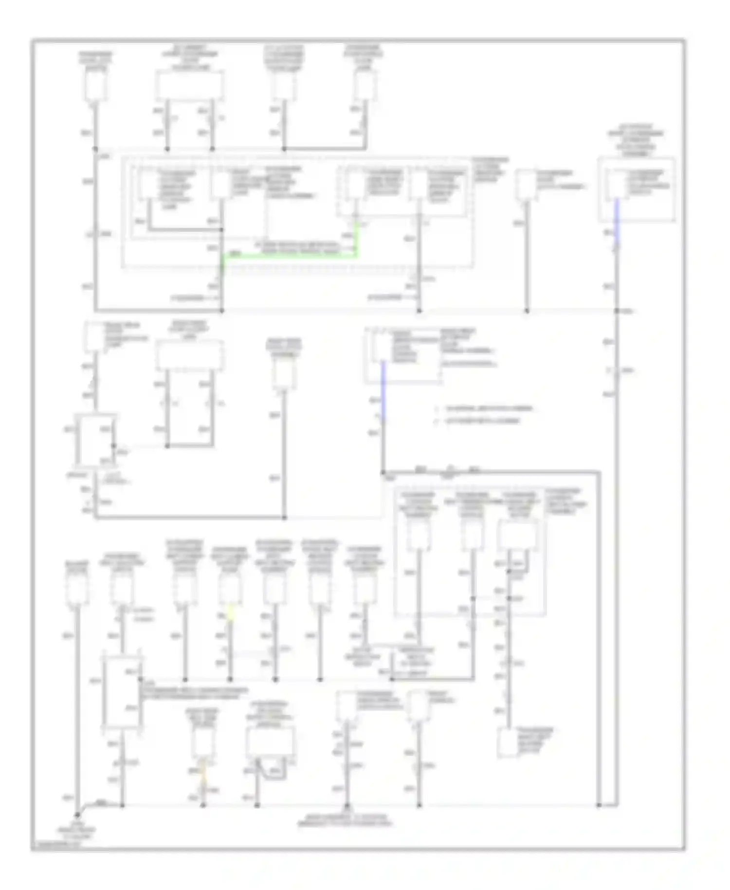 Wiring diagram passenger side object detection indicator for Chevrolet Impala IX (2006-2016) (1 of 3)