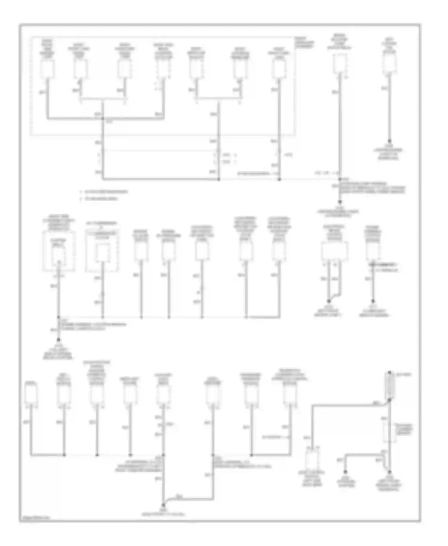 Wiring diagram right headlamp assembly for Chevrolet Impala IX (2006-2016) (2 of 4)