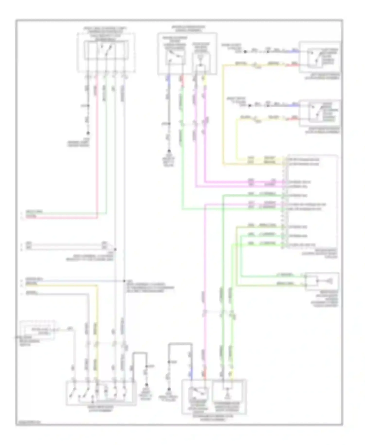Wiring diagram right rear door latch assembly for Chevrolet Impala IX (2006-2016) (3 of 8)
