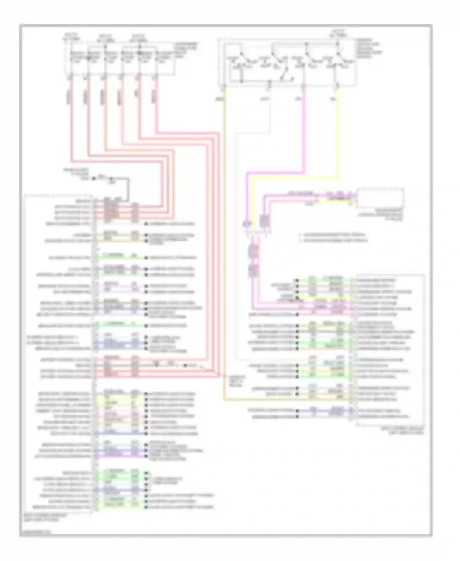Wiring diagram seats system for Chevrolet Impala IX (2006-2016) (1 of 1)