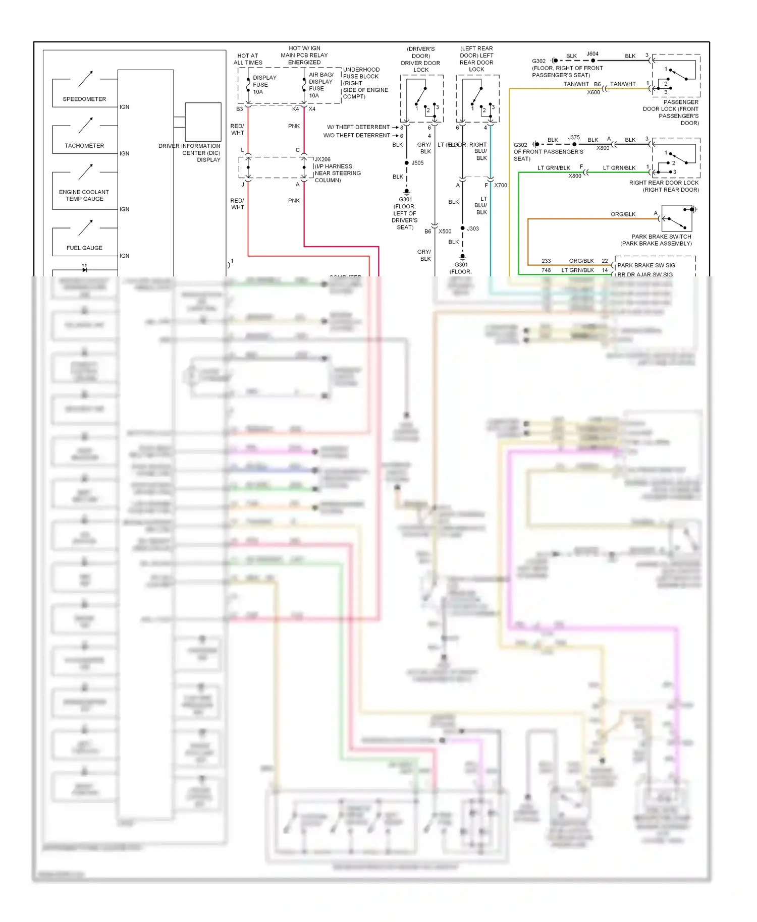 Wiring diagram supplemental restraints system for Chevrolet Impala IX (2006-2016) (1 of 1)