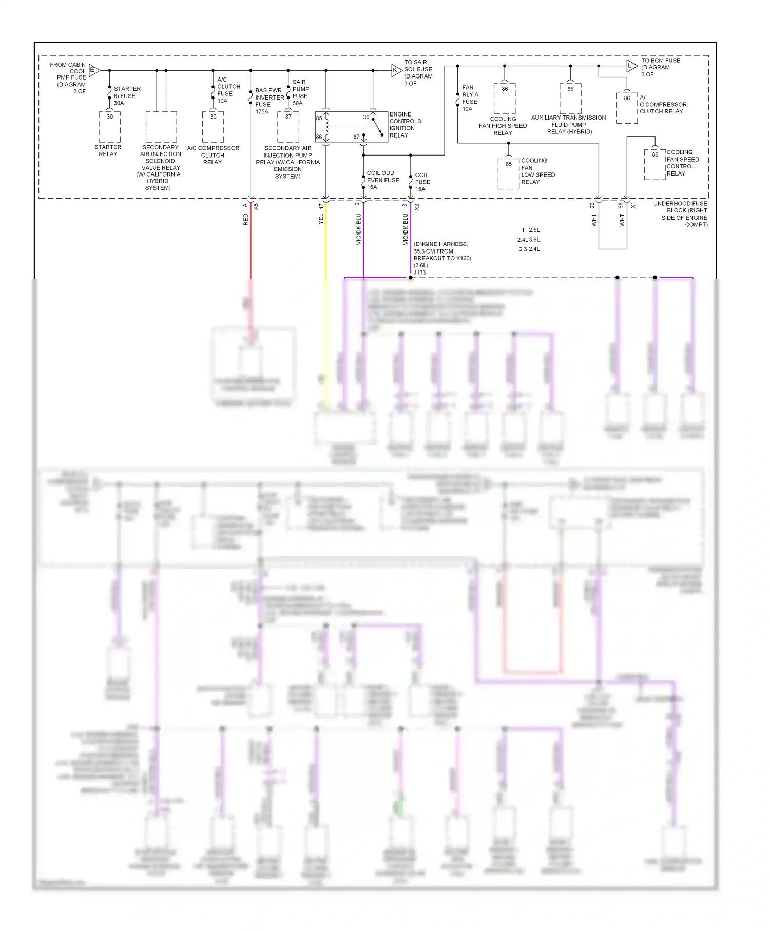 Wiring diagram vio/blu for Chevrolet Impala IX (2006-2016) (1 of 1)