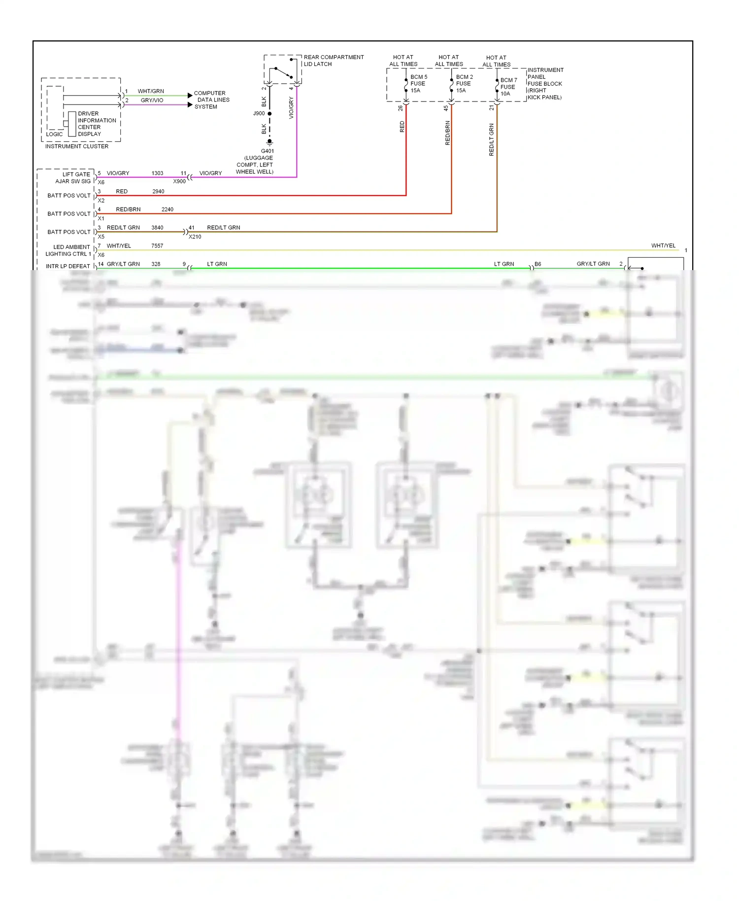 Wiring diagram vio/gry for Chevrolet Impala IX (2006-2016) (21 of 42)