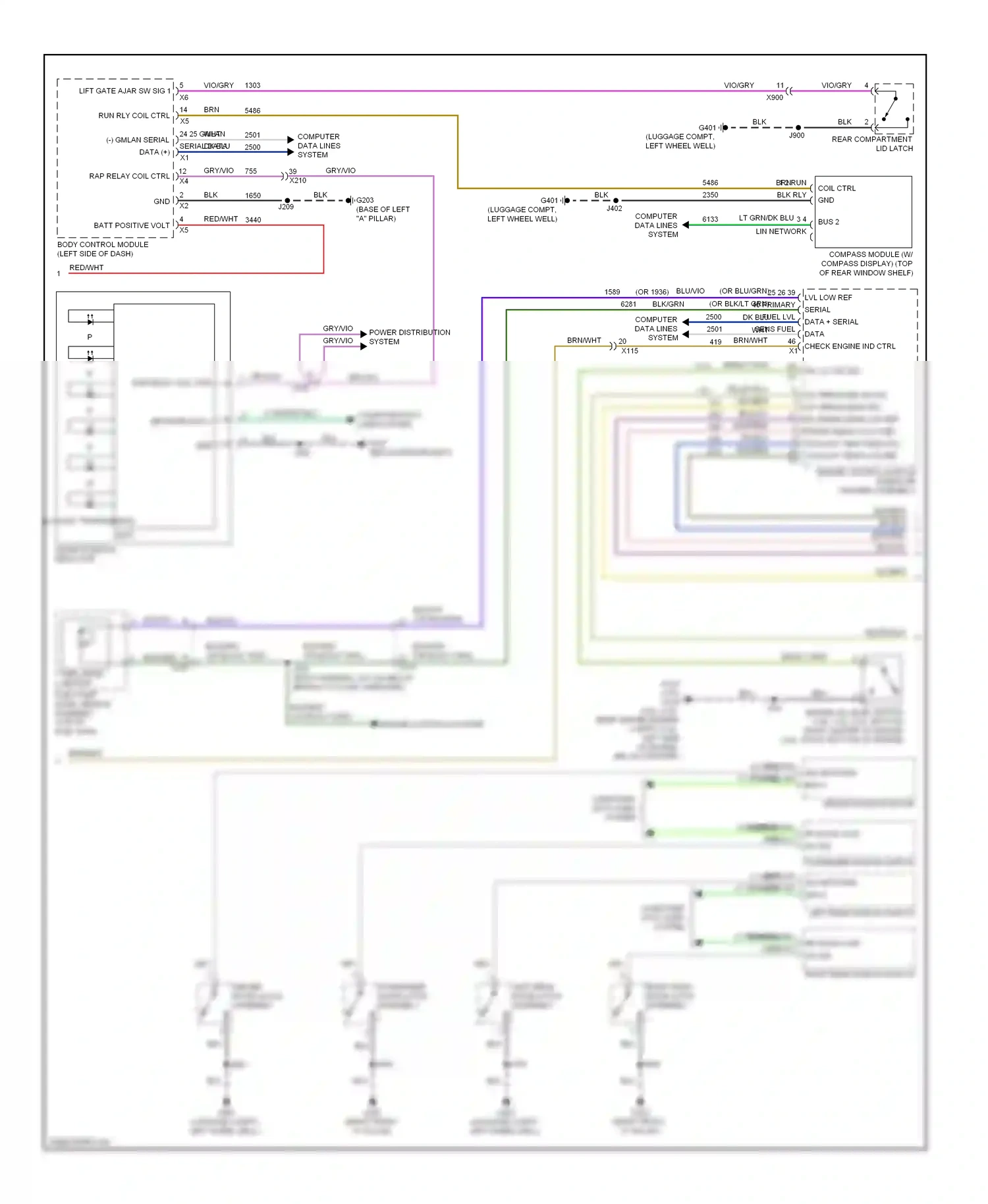 Wiring diagram vio/gry for Chevrolet Impala IX (2006-2016) (26 of 42)