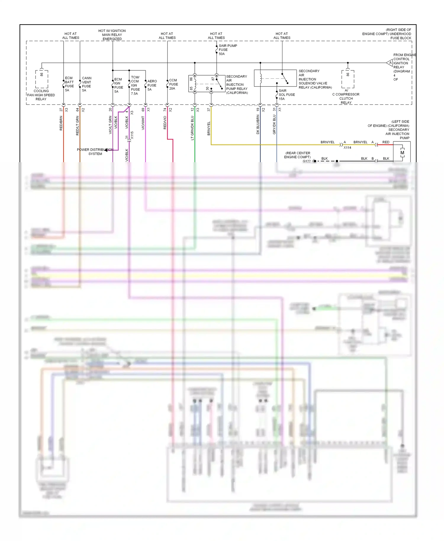 Wiring diagram vio/gry for Chevrolet Impala IX (2006-2016) (13 of 42)