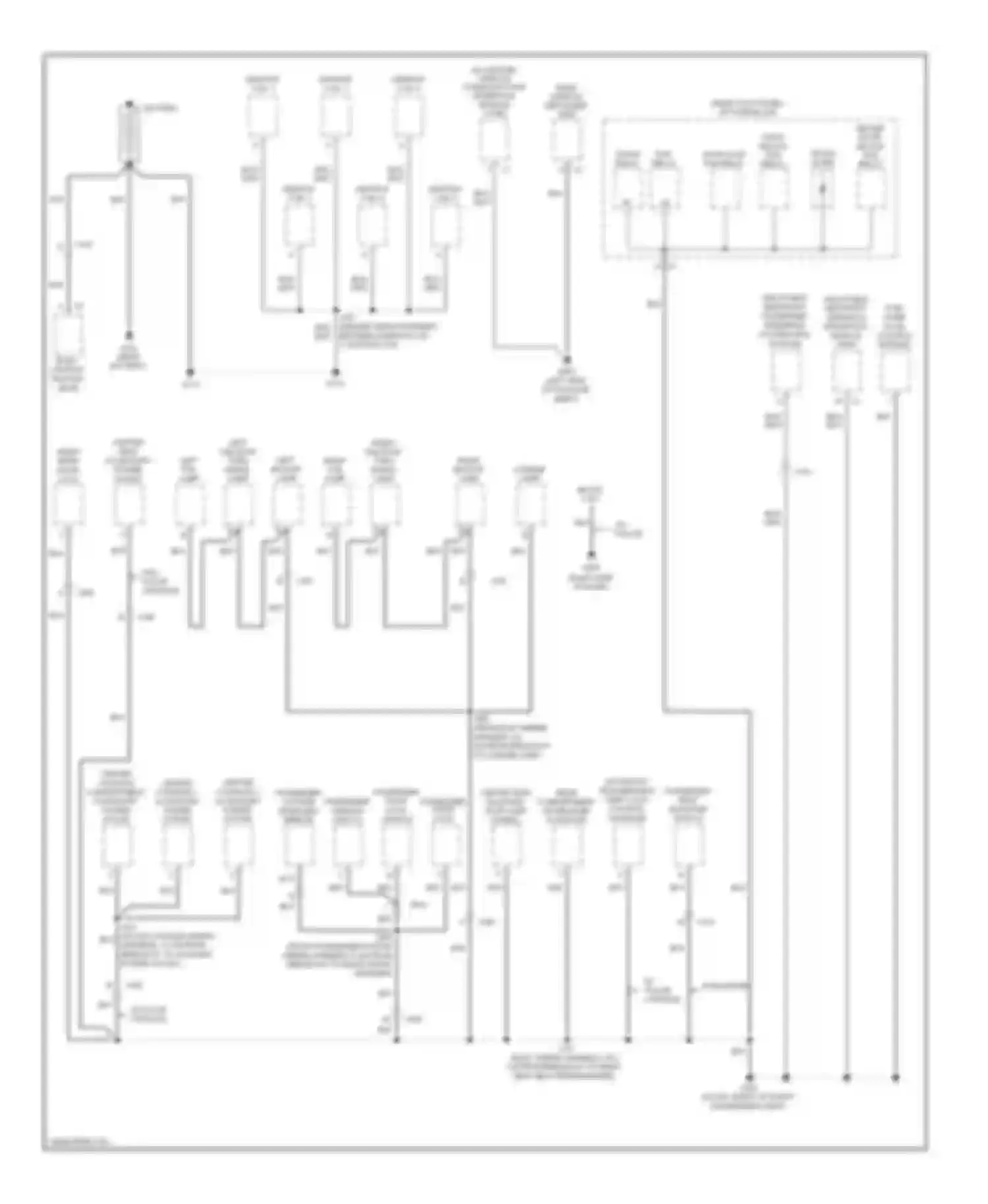 Wiring diagram left tail/stop right left, turn backup tail signal lamp lamp lamp for Chevrolet Impala IX (2006-2016)