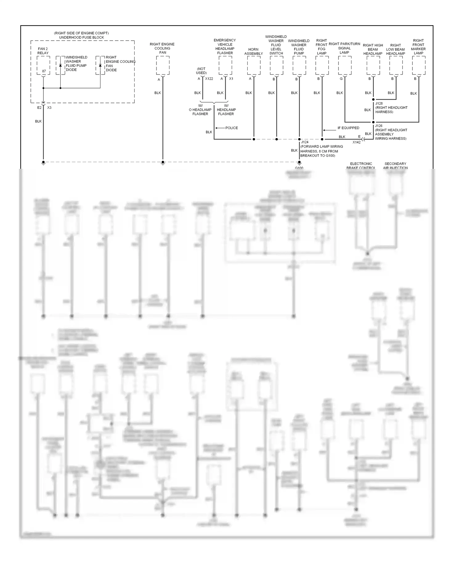 Chevrolet Impala IX (2006-2016) w/o floor console wiring diagram  (2 of 3)