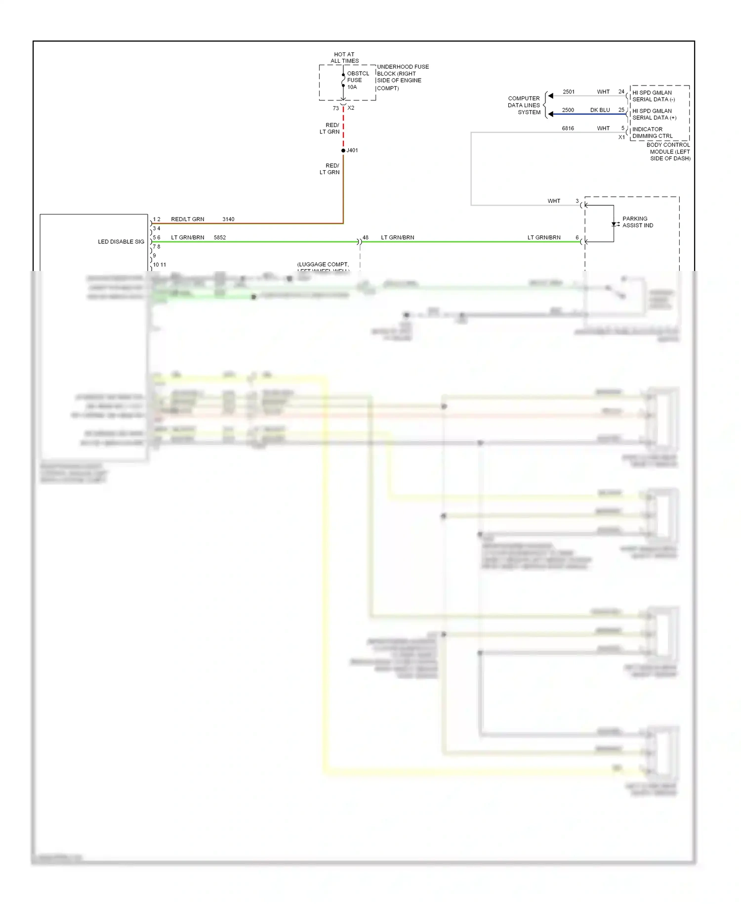Wiring diagram yel/dk blu for Chevrolet Impala IX (2006-2016) (17 of 24)