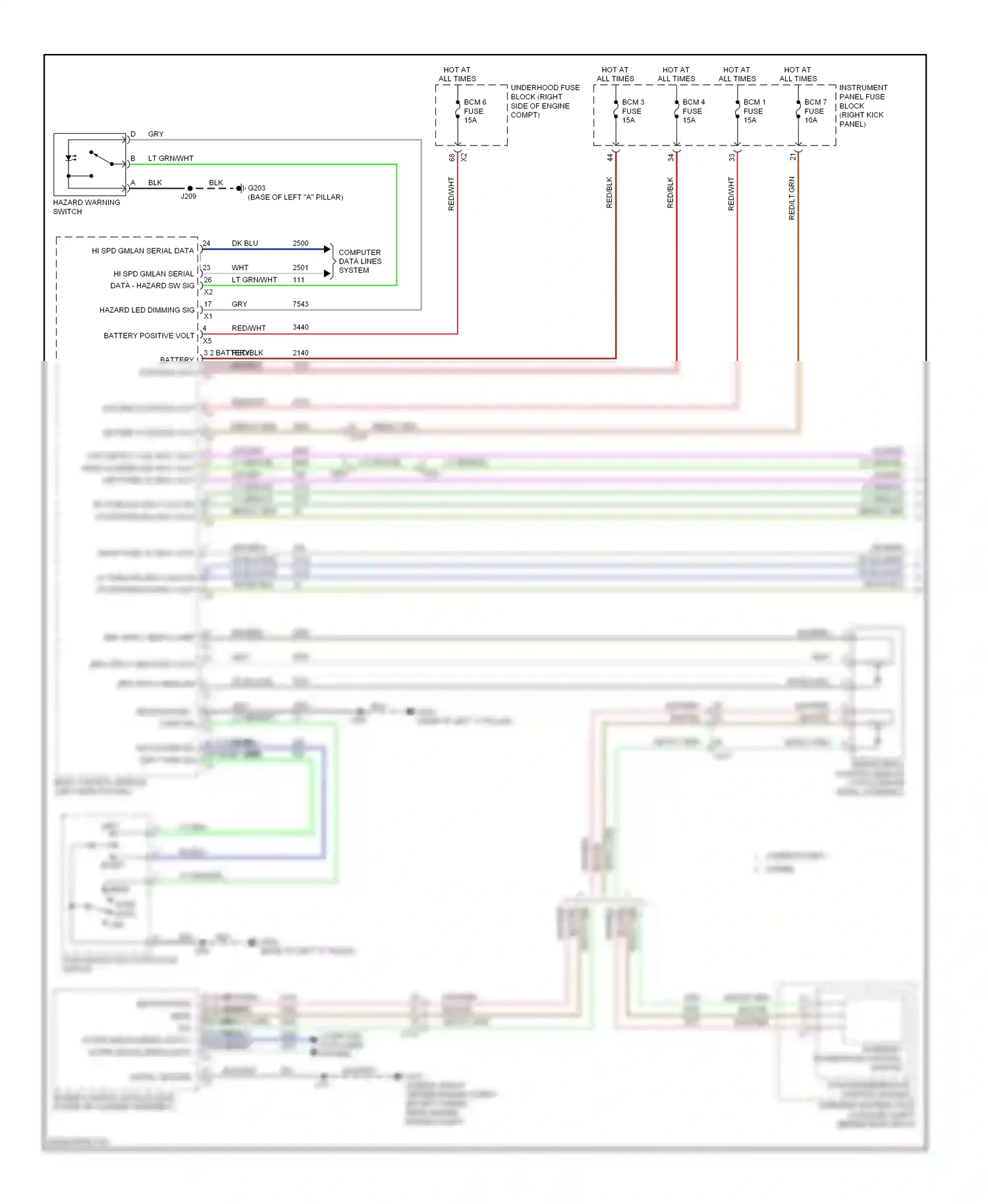Wiring diagram yel/dk blu for Chevrolet Impala IX (2006-2016) (11 of 24)