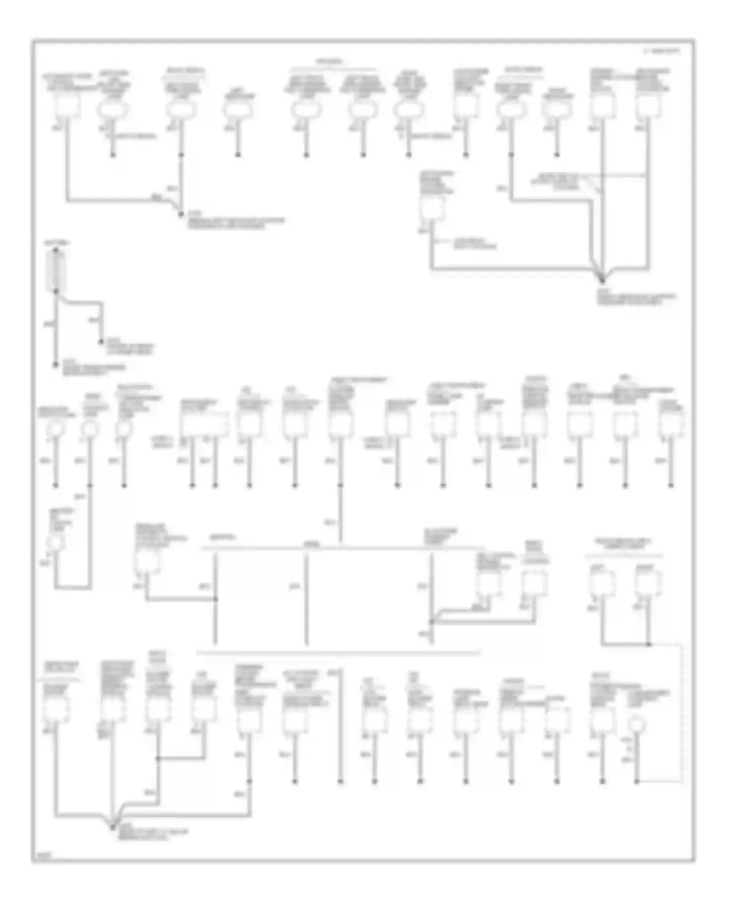 Impala Chevrolet VII (1994-1996): Ground distribution circuit (1 of 3)