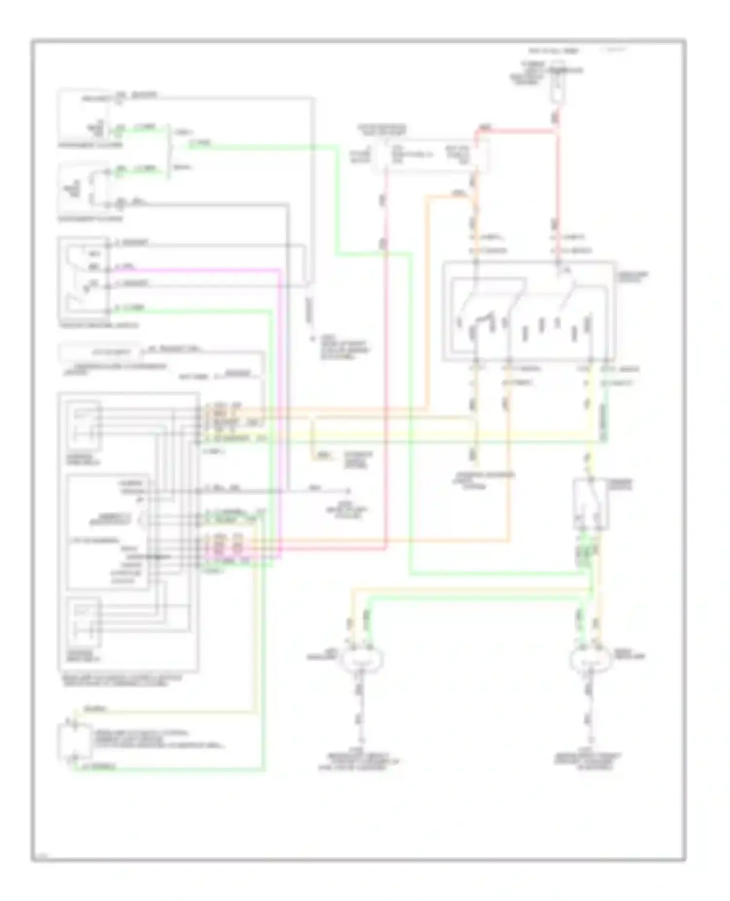 Impala Chevrolet VII (1994-1996): Headlight circuit, without drl, with twilight sentinel