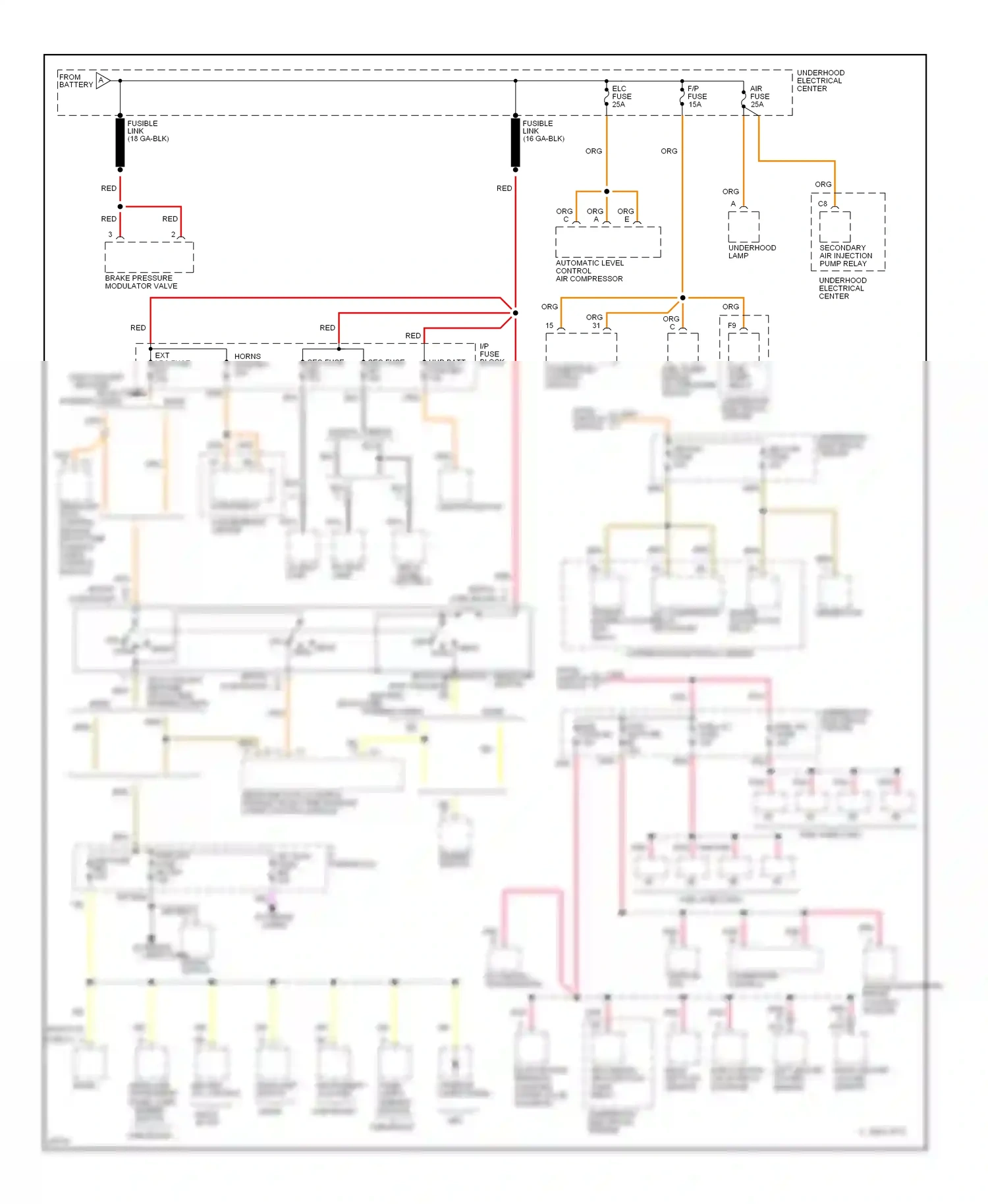 Wiring diagram brn for Chevrolet Impala VII (1994-1996) (19 of 27)