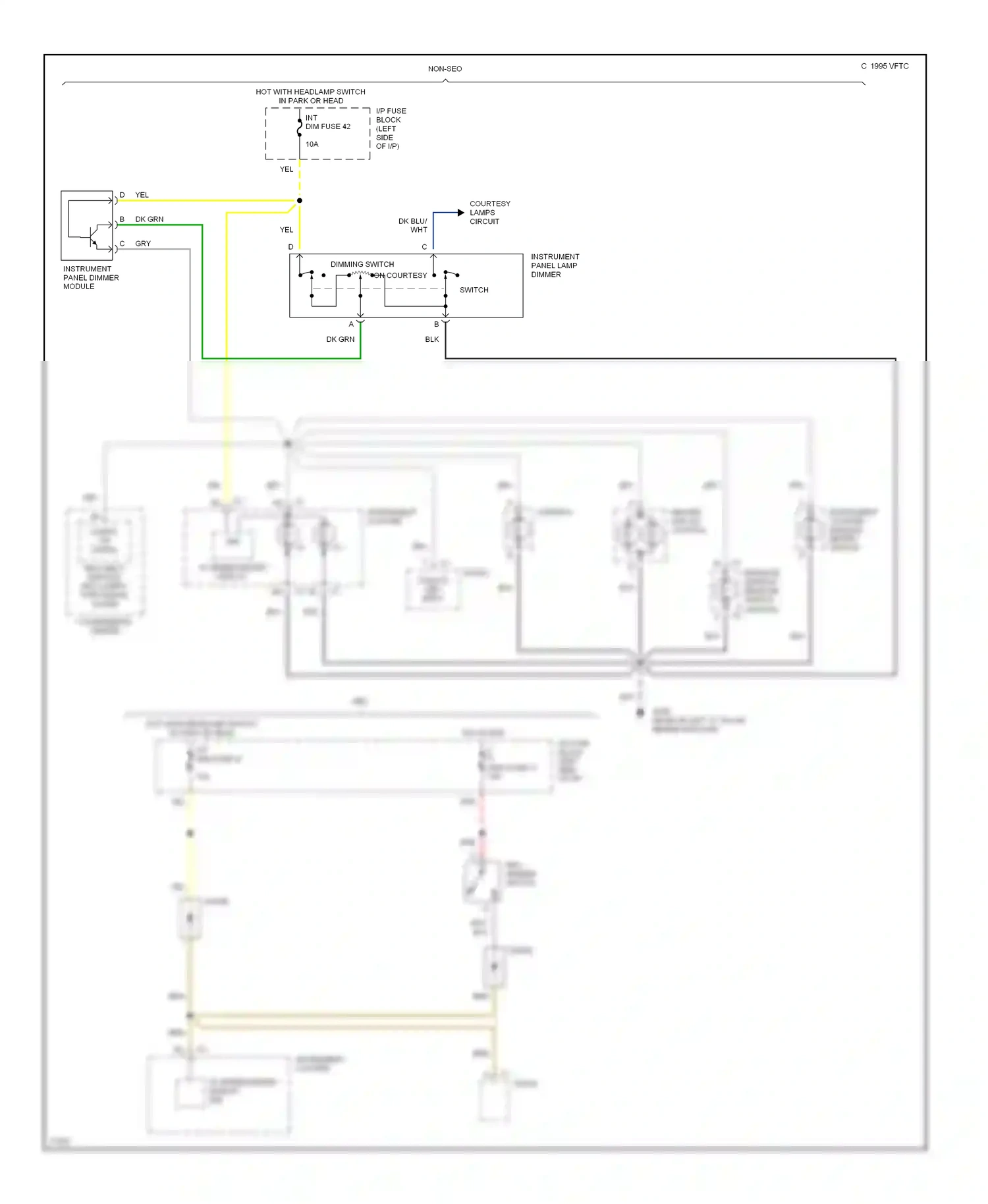 Wiring diagram dk blu for Chevrolet Impala VII (1994-1996) (18 of 26)