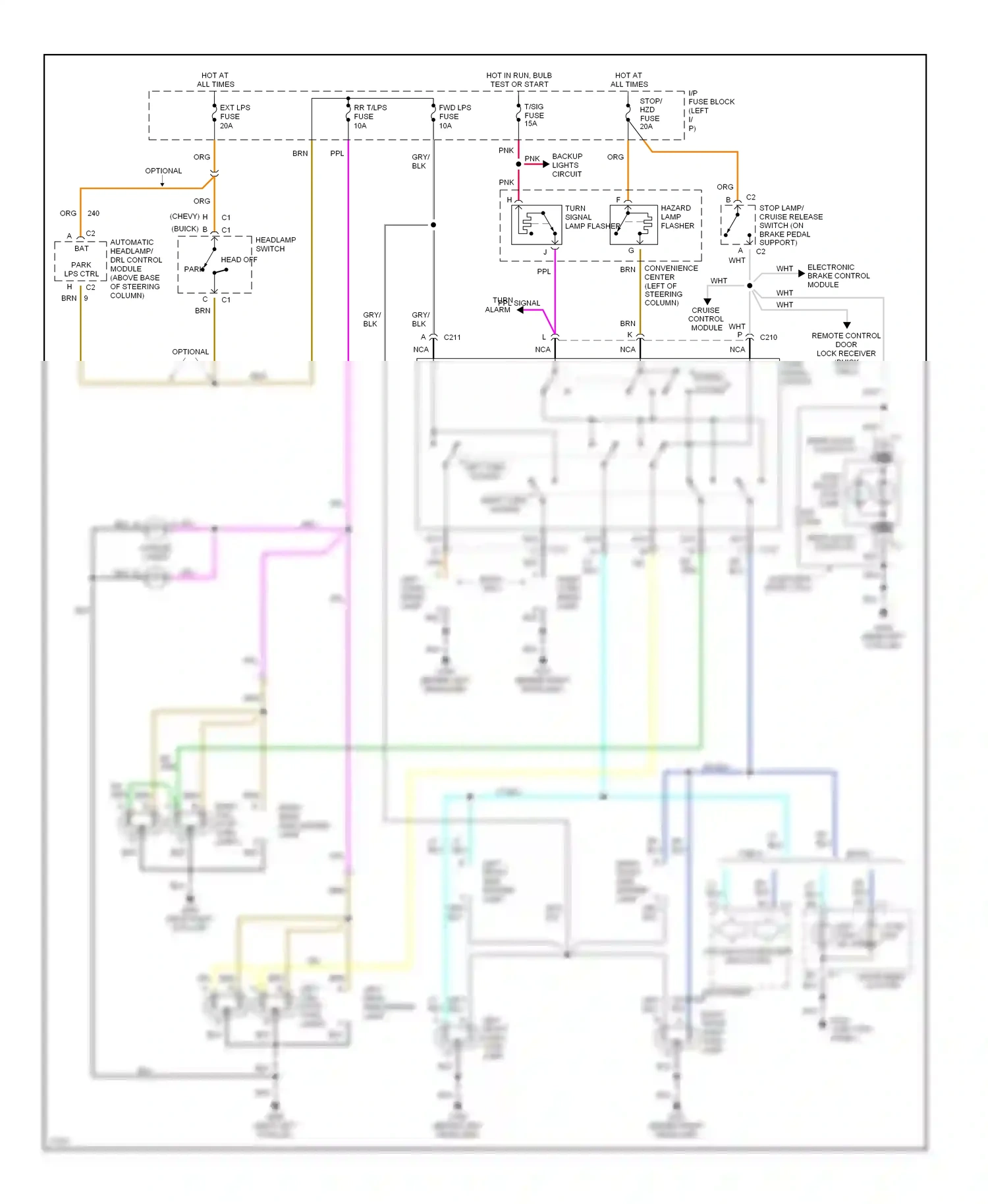 Wiring diagram dk dk for Chevrolet Impala VII (1994-1996) (4 of 4)