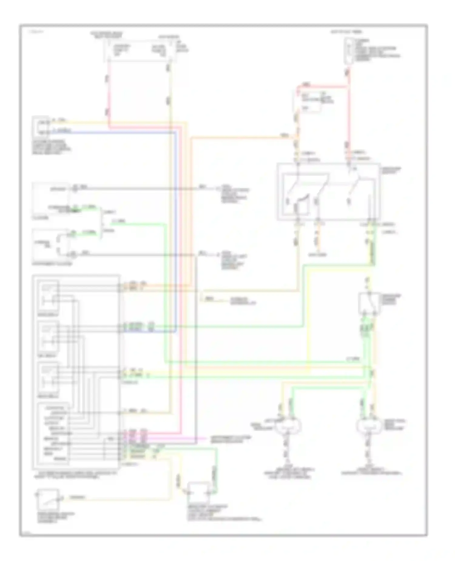 Wiring diagram hi beam ind instrument cluster for Chevrolet Impala VII (1994-1996) (1 of 1)