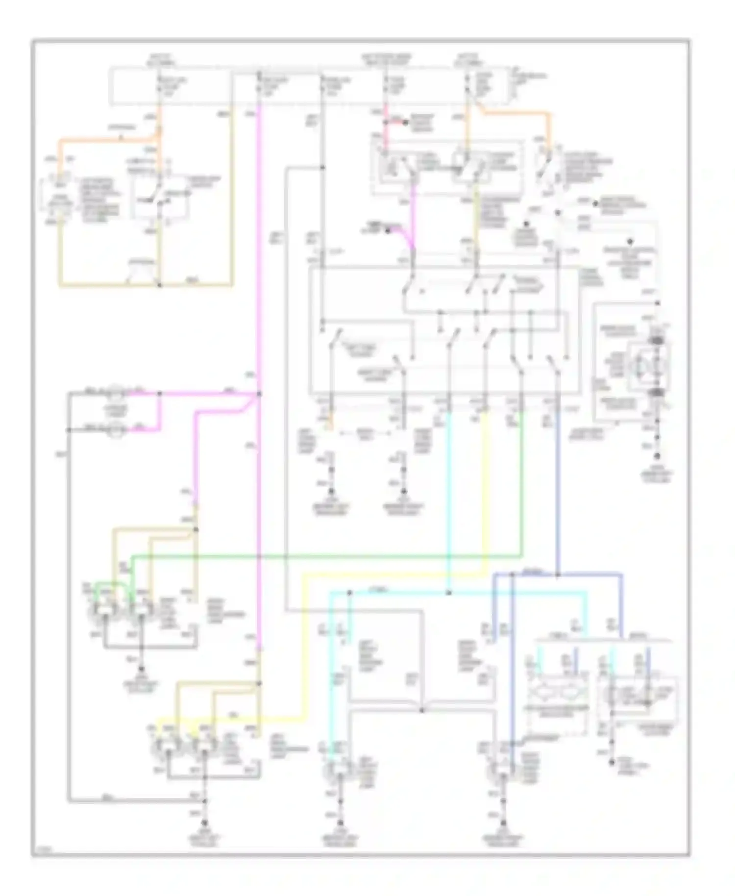 Wiring diagram left corn- ering lamp for Chevrolet Impala VII (1994-1996) (1 of 1)