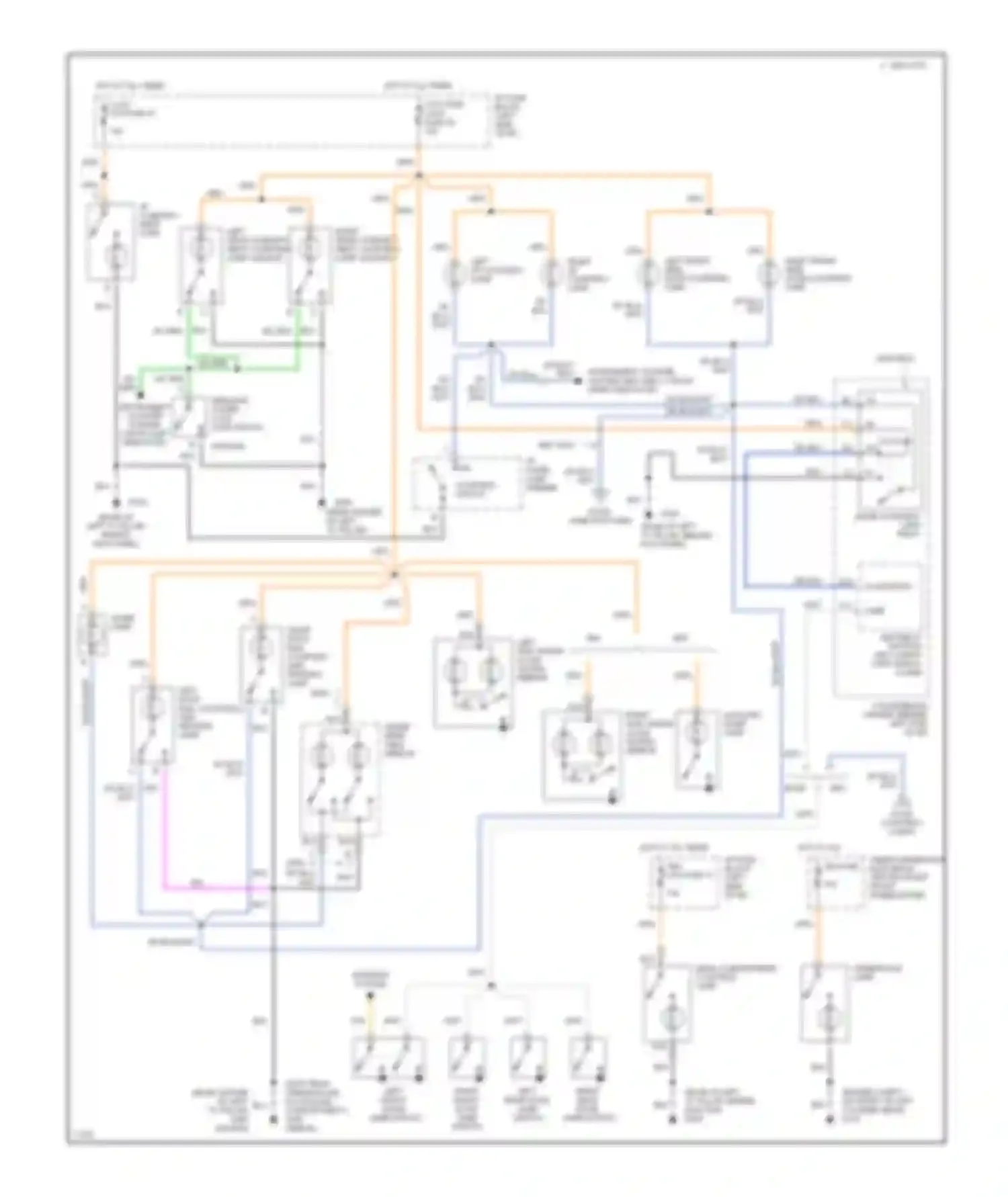 Wiring diagram left i/p courtesy lamp for Chevrolet Impala VII (1994-1996) (1 of 1)