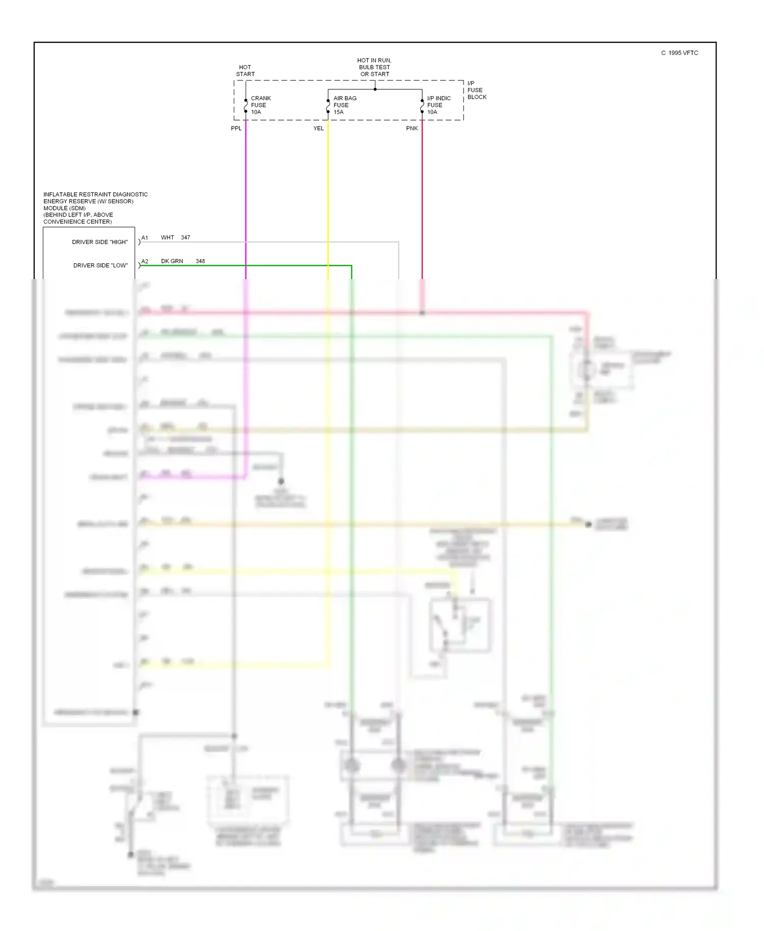 Chevrolet Impala VII (1994-1996) passenger side "low" wiring diagram  (1 of 1)