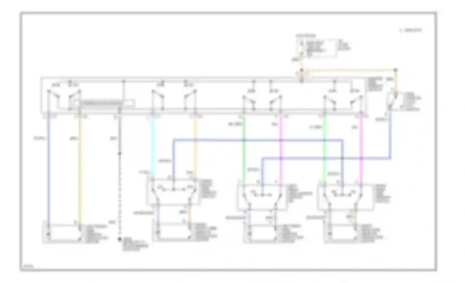 Wiring diagram right front side window regulator motor for Chevrolet Impala VII (1994-1996) (1 of 1)