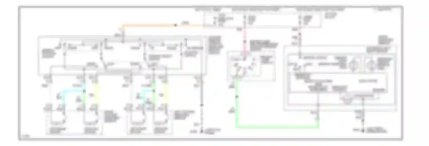 Wiring diagram right outside rearview mirror for Chevrolet Impala VII (1994-1996) (2 of 2)