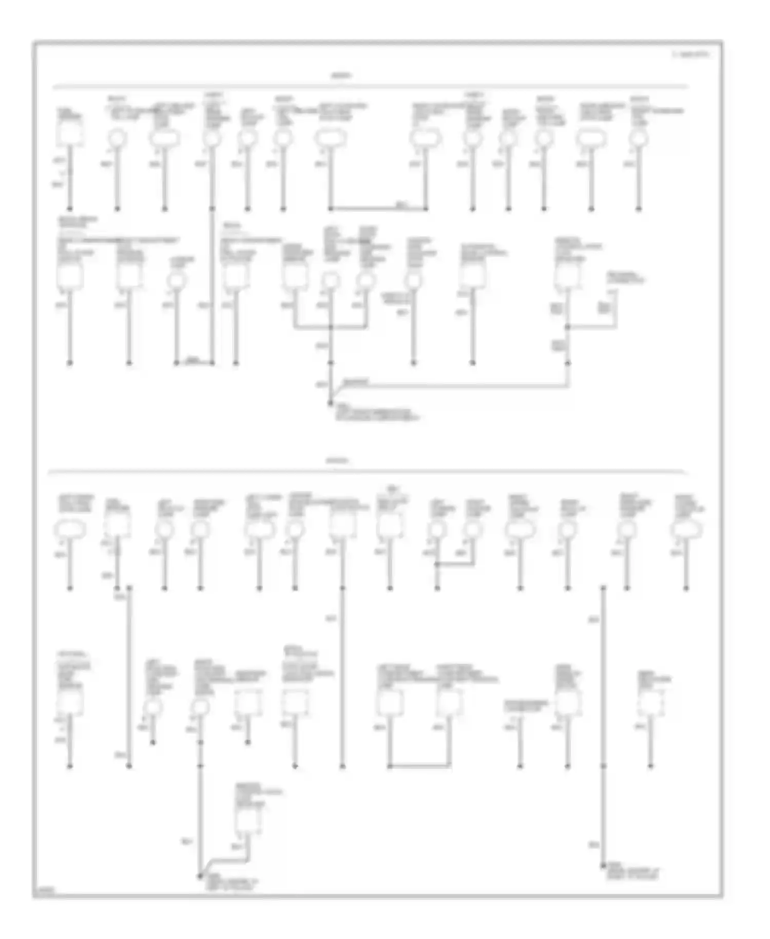 Wiring diagram right roof rail courtesy and reading lamp inside rearview mirror for Chevrolet Impala VII (1994-1996) (1 of 2)
