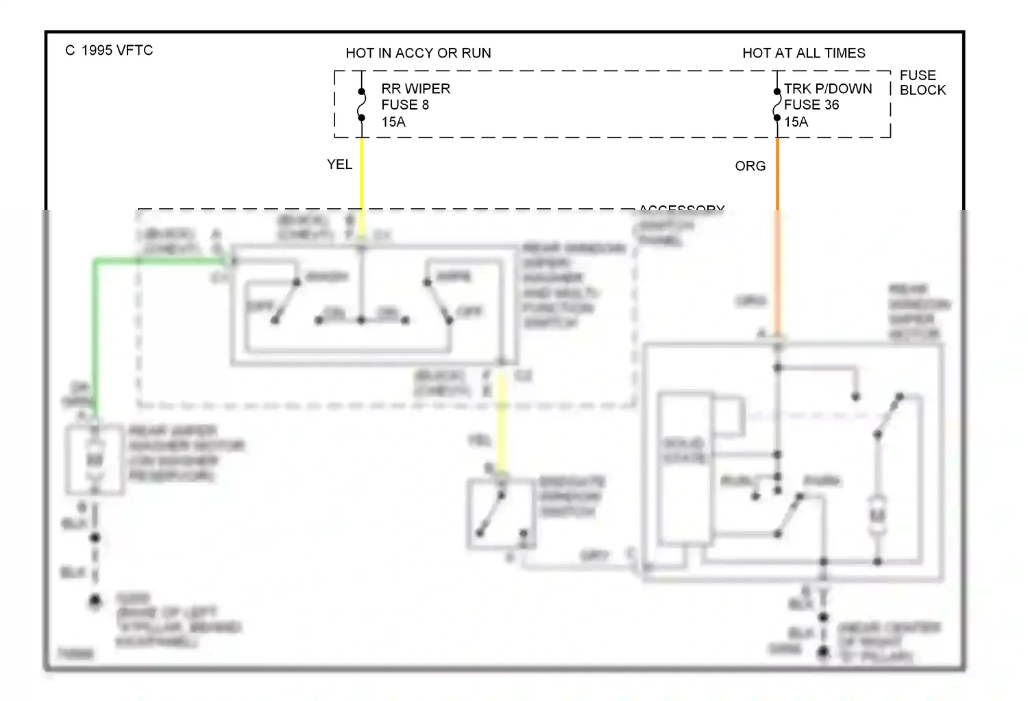 Chevrolet Impala VII (1994-1996) run wiring diagram  (5 of 6)