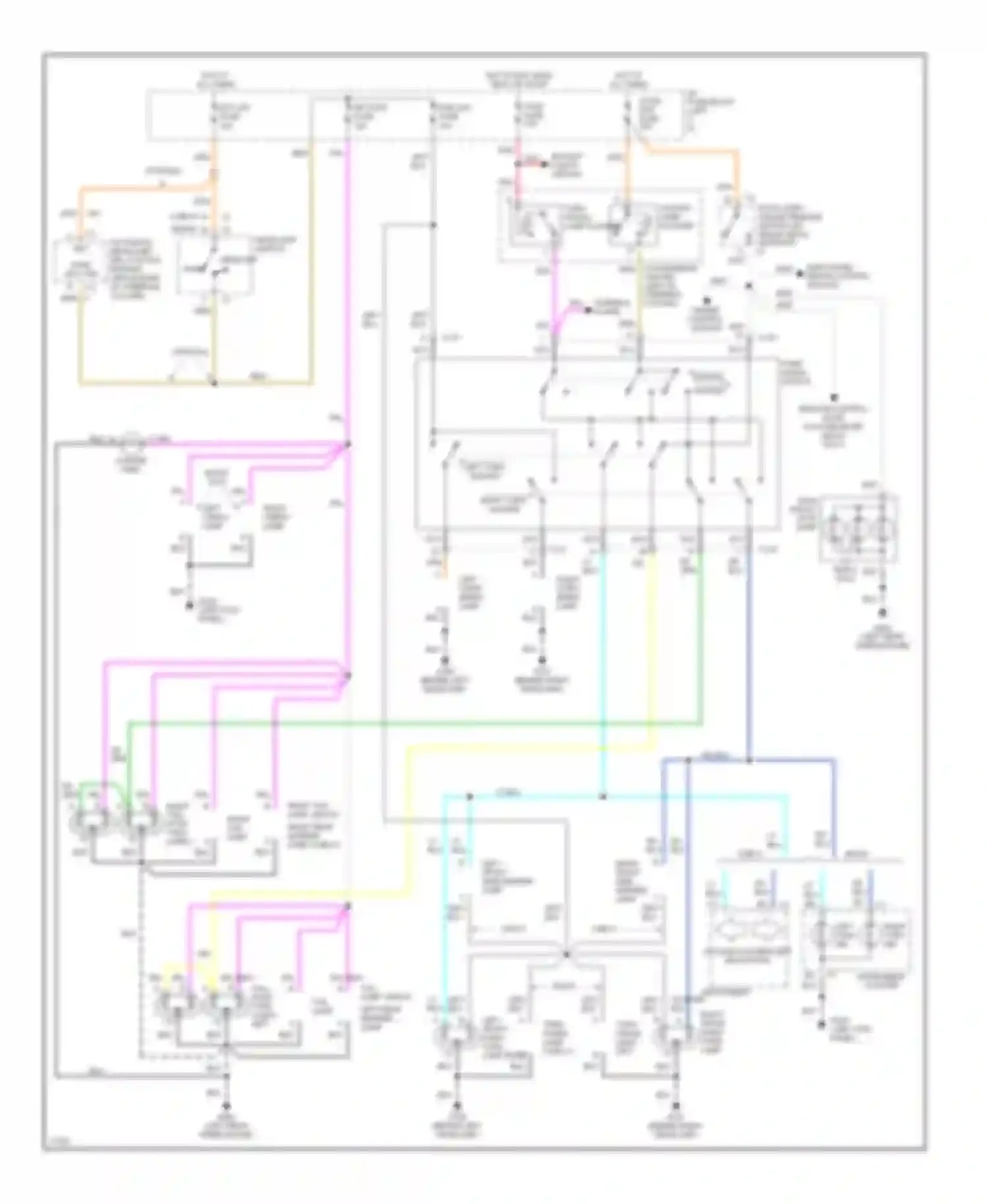 Wiring diagram turn signal switch for Chevrolet Impala VII (1994-1996) (2 of 3)